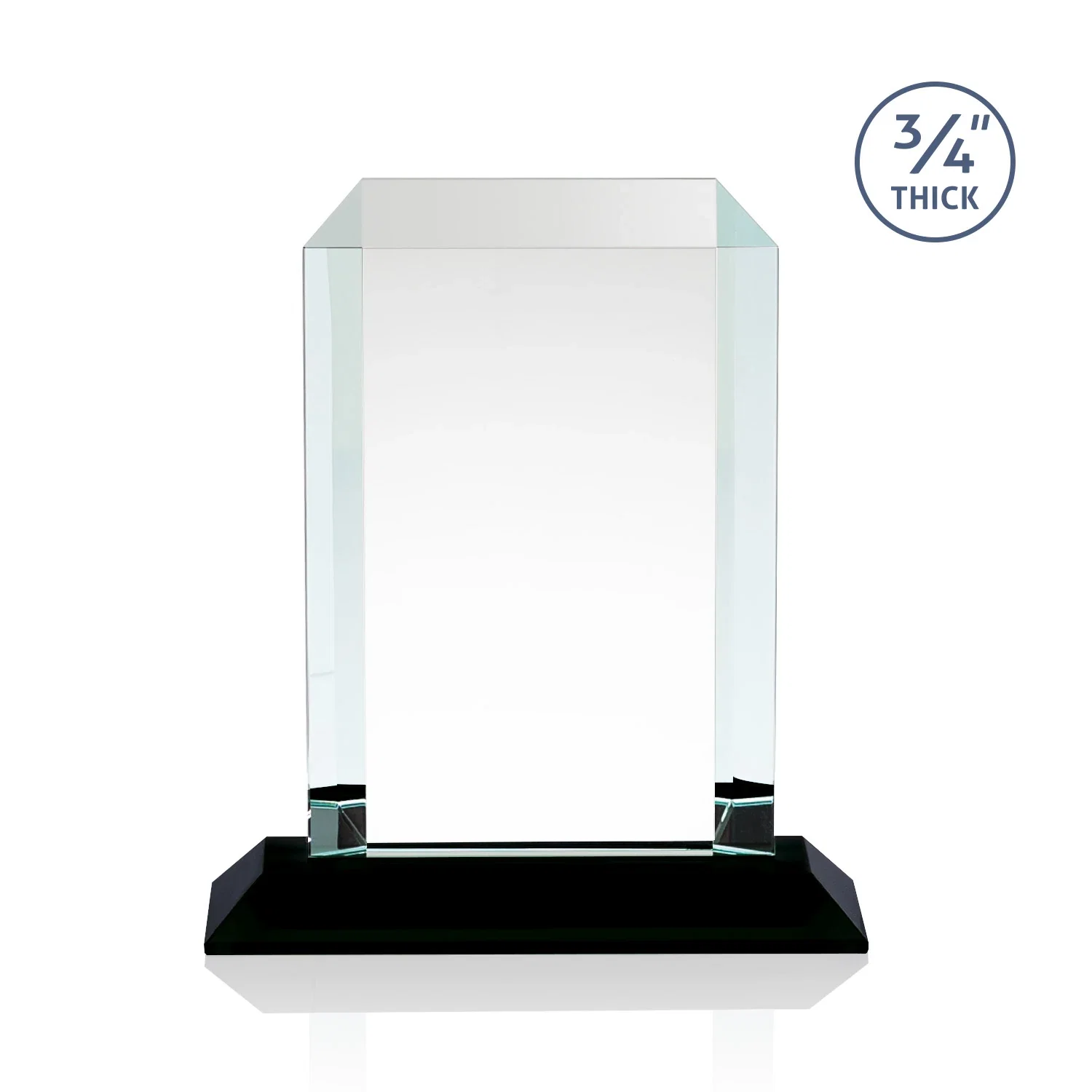 Custom Starfire Crystal Tower Award With Etch or Full-Color Print, with your logo for safety achievement programs