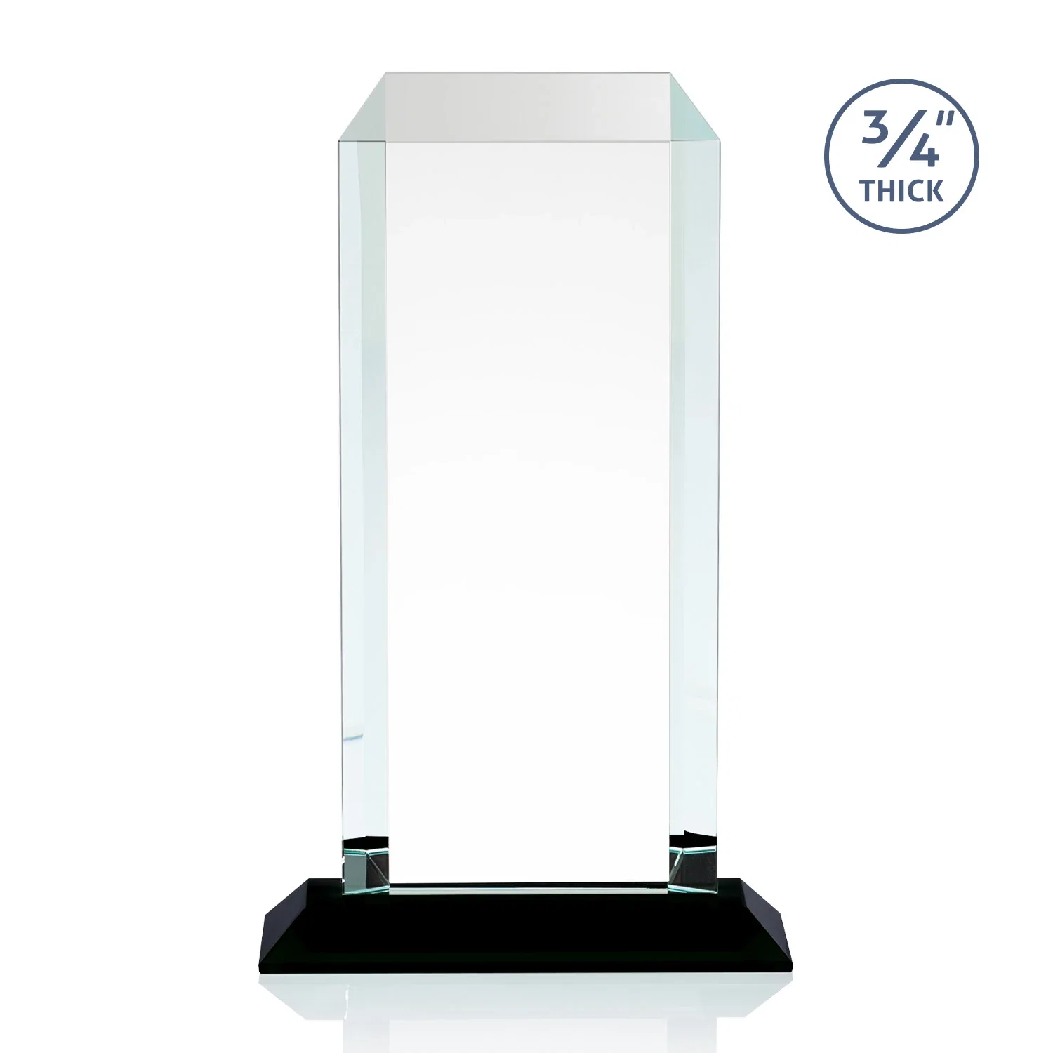 Custom Starfire Crystal Tower Award With Etch or Full-Color Print, with your logo for dealer and partner awards