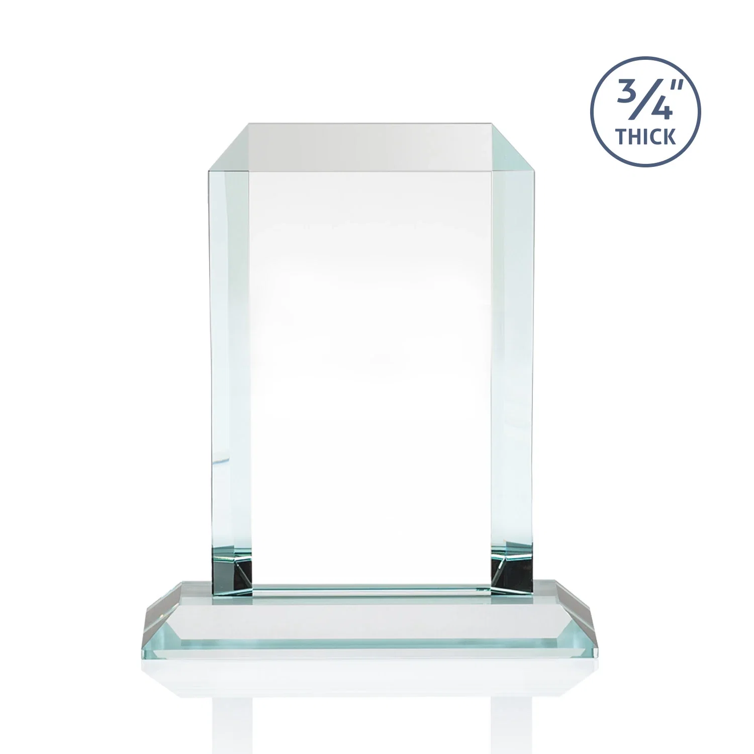 Personalized Starfire Crystal Tower Award With Etch or Full-Color Print, with your logo for employee recognition