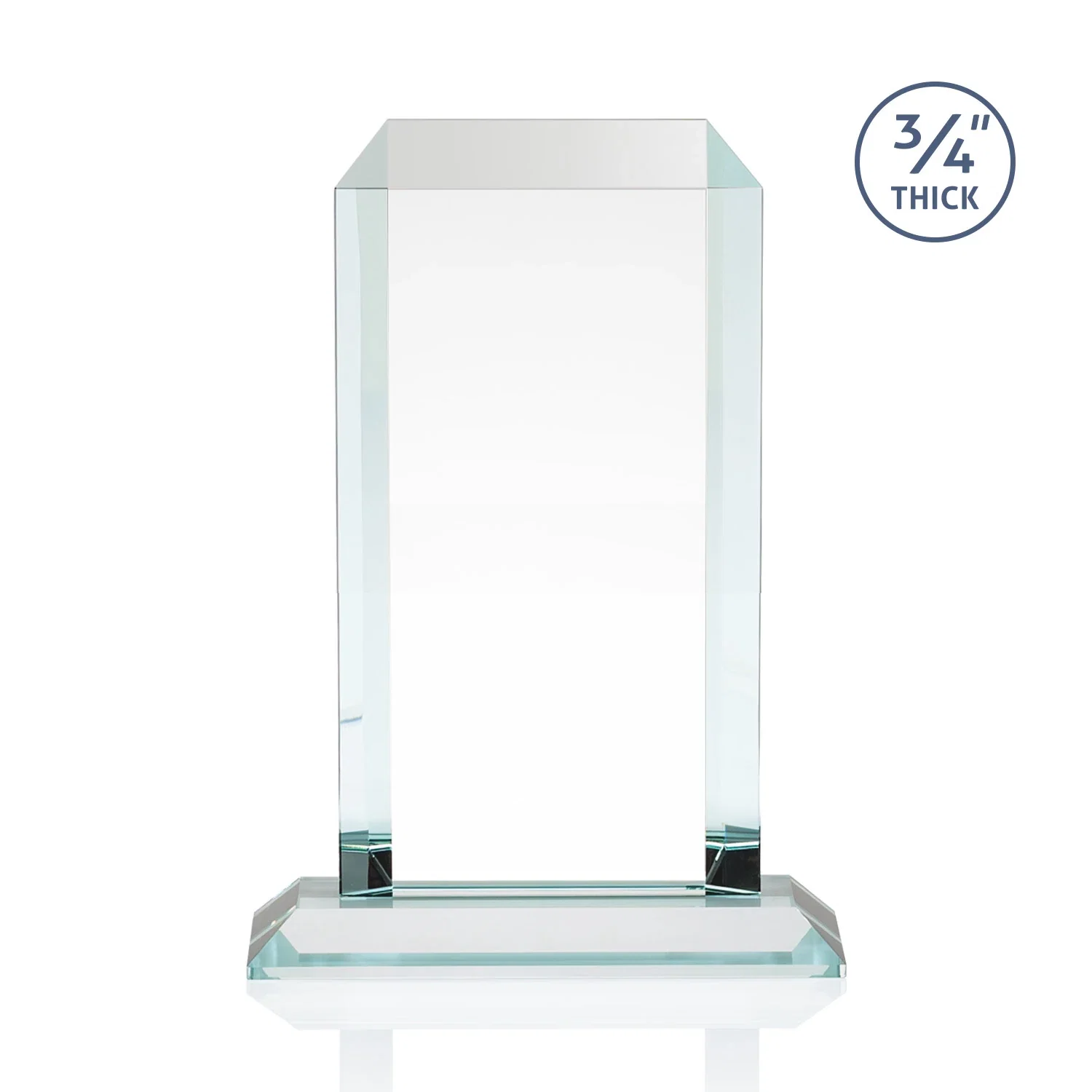 Personalized Starfire Crystal Tower Award With Etch or Full-Color Print, with your logo for corporate award ceremonies