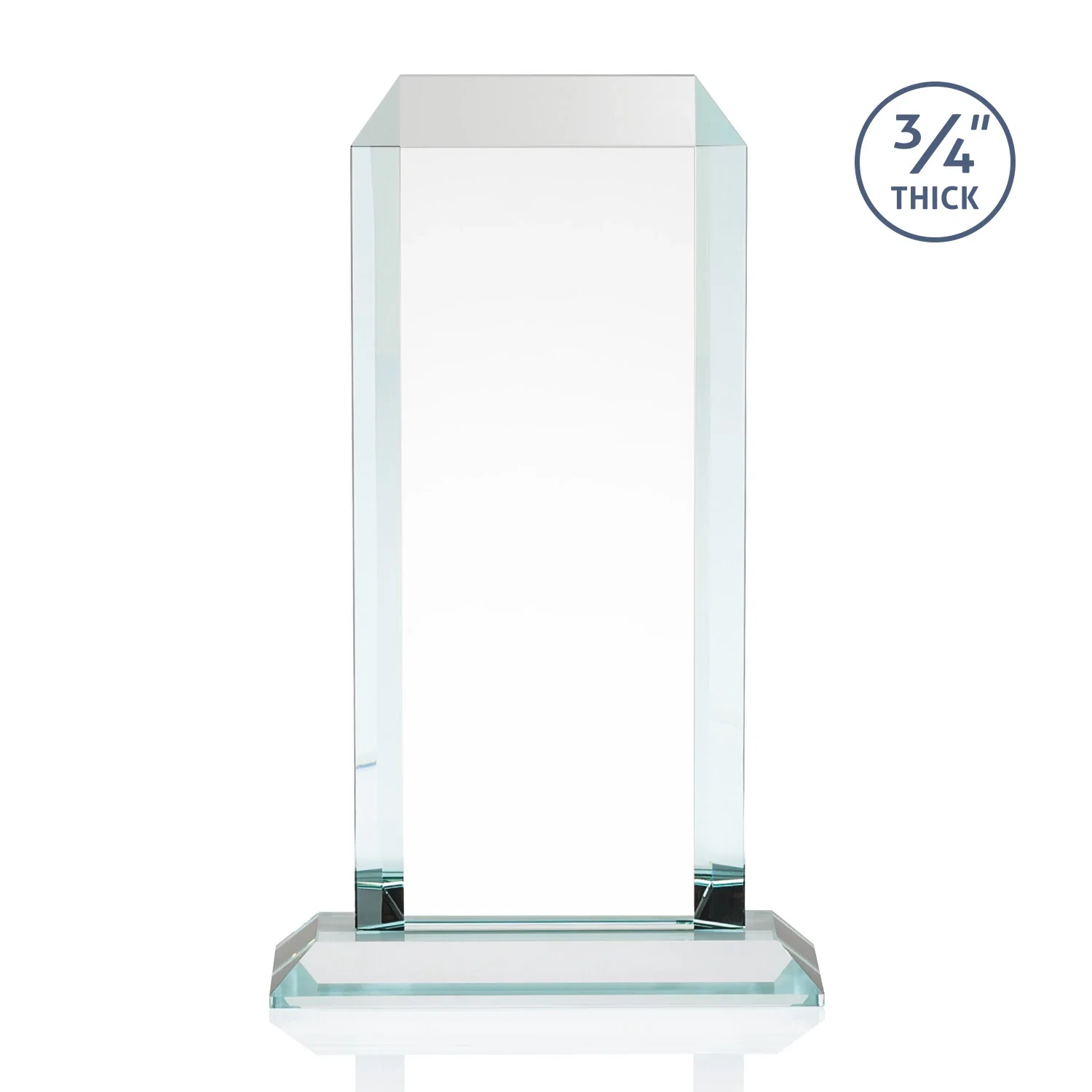 Personalized Starfire Crystal Tower Award With Etch or Full-Color Print, with your logo for service anniversary gifts