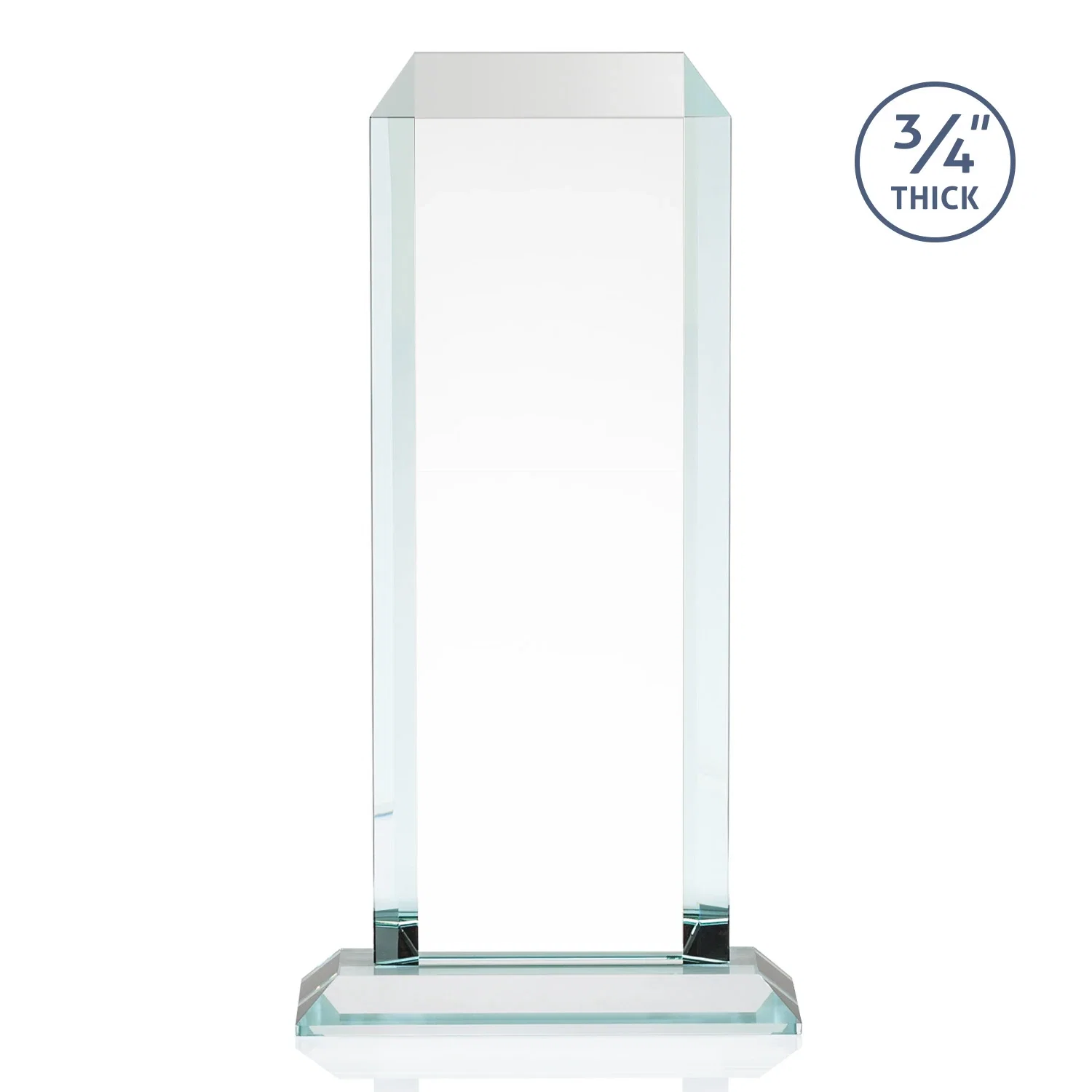 Personalized Starfire Crystal Tower Award With Etch or Full-Color Print, with your logo for sales achievement awards