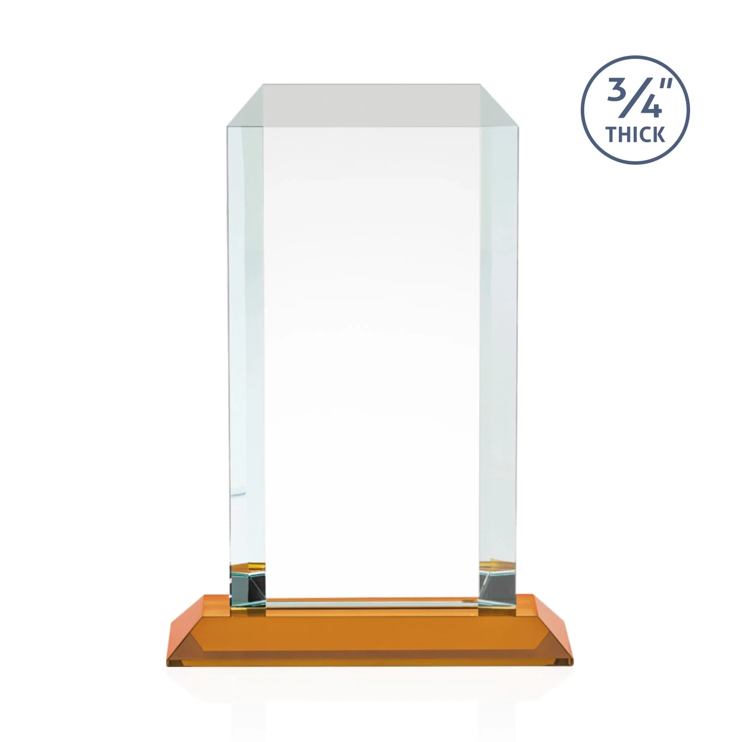 Personalized Starfire Crystal Tower Award With Etch or Full-Color Print, with your logo for team milestone celebrations
