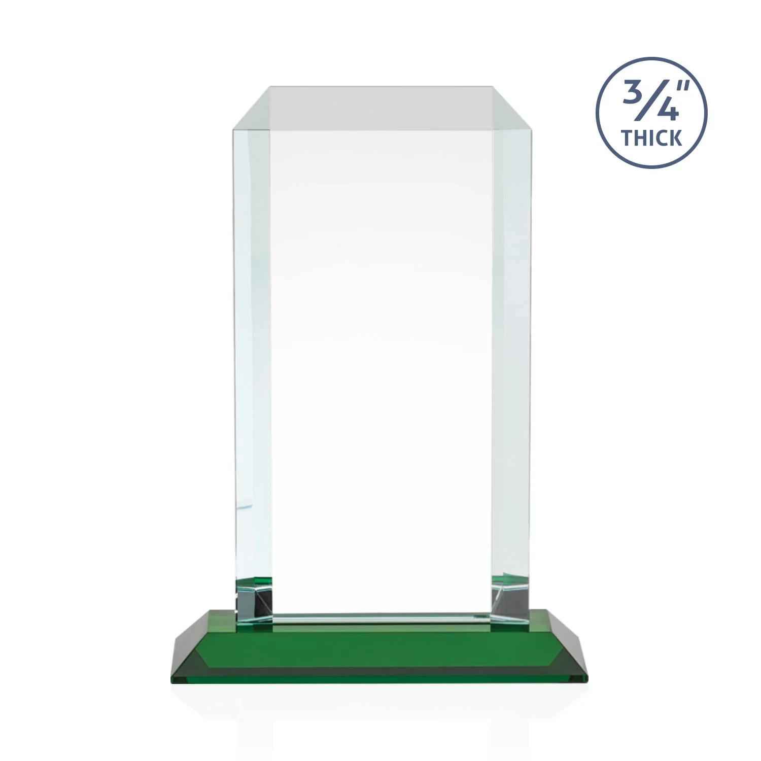 Personalized Starfire Crystal Tower Award With Etch or Full-Color Print, with your logo for volunteer appreciation
