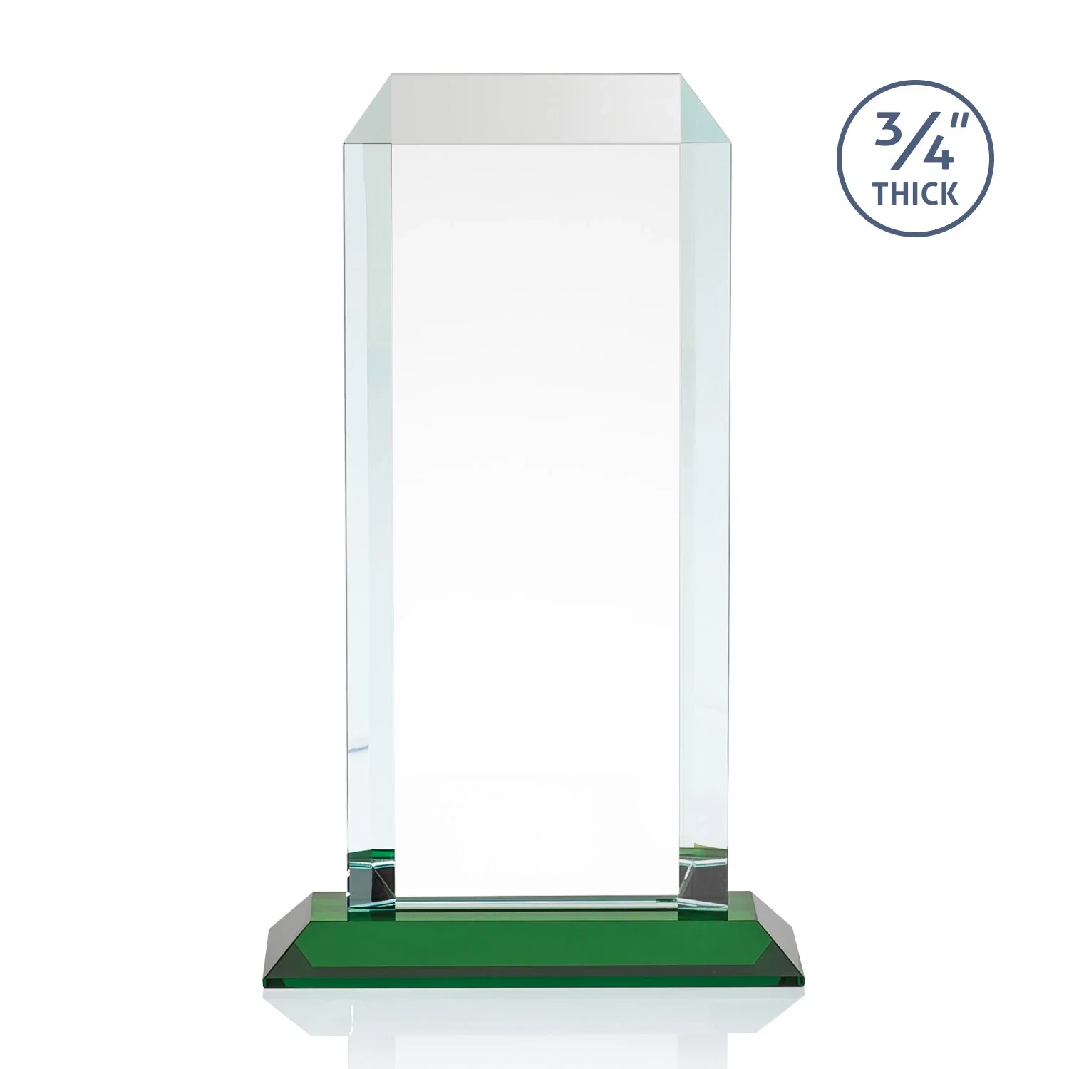 Personalized Starfire Crystal Tower Award With Etch or Full-Color Print, with your logo for dealer and partner awards