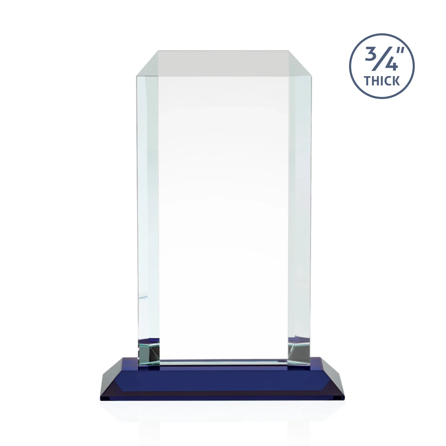 Promotional Starfire Crystal Tower Award With Etch or Full-Color Print, with your logo for corporate award ceremonies