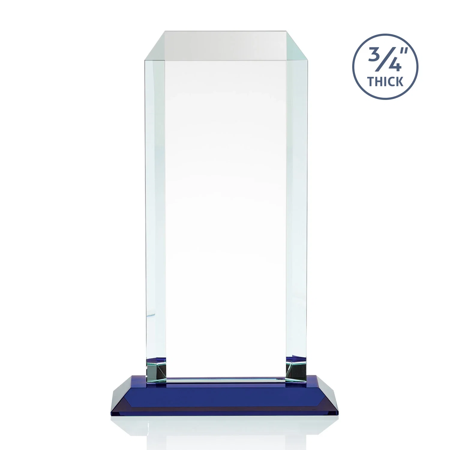 Promotional Starfire Crystal Tower Award With Etch or Full-Color Print, with your logo for service anniversary gifts