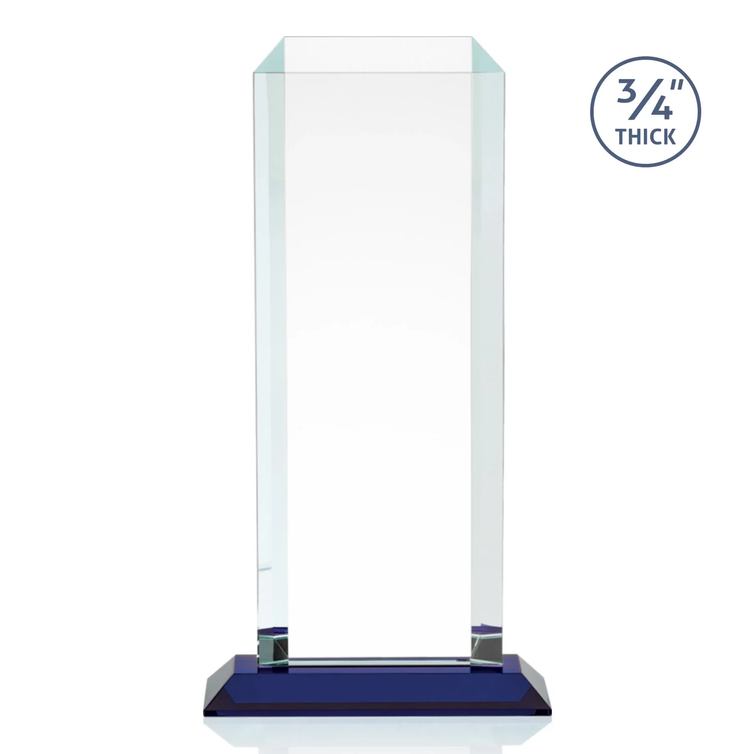 Promotional Starfire Crystal Tower Award With Etch or Full-Color Print, with your logo for sales achievement awards