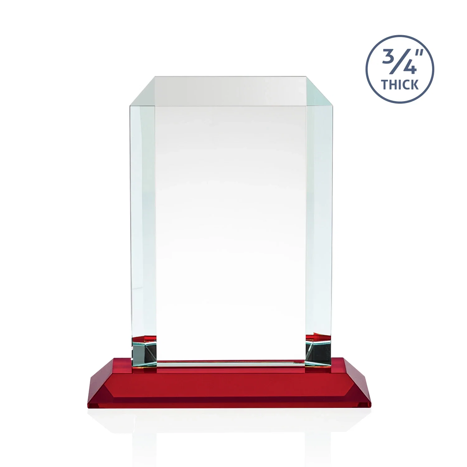Promotional Starfire Crystal Tower Award With Etch or Full-Color Print, with your logo for retirement presentations