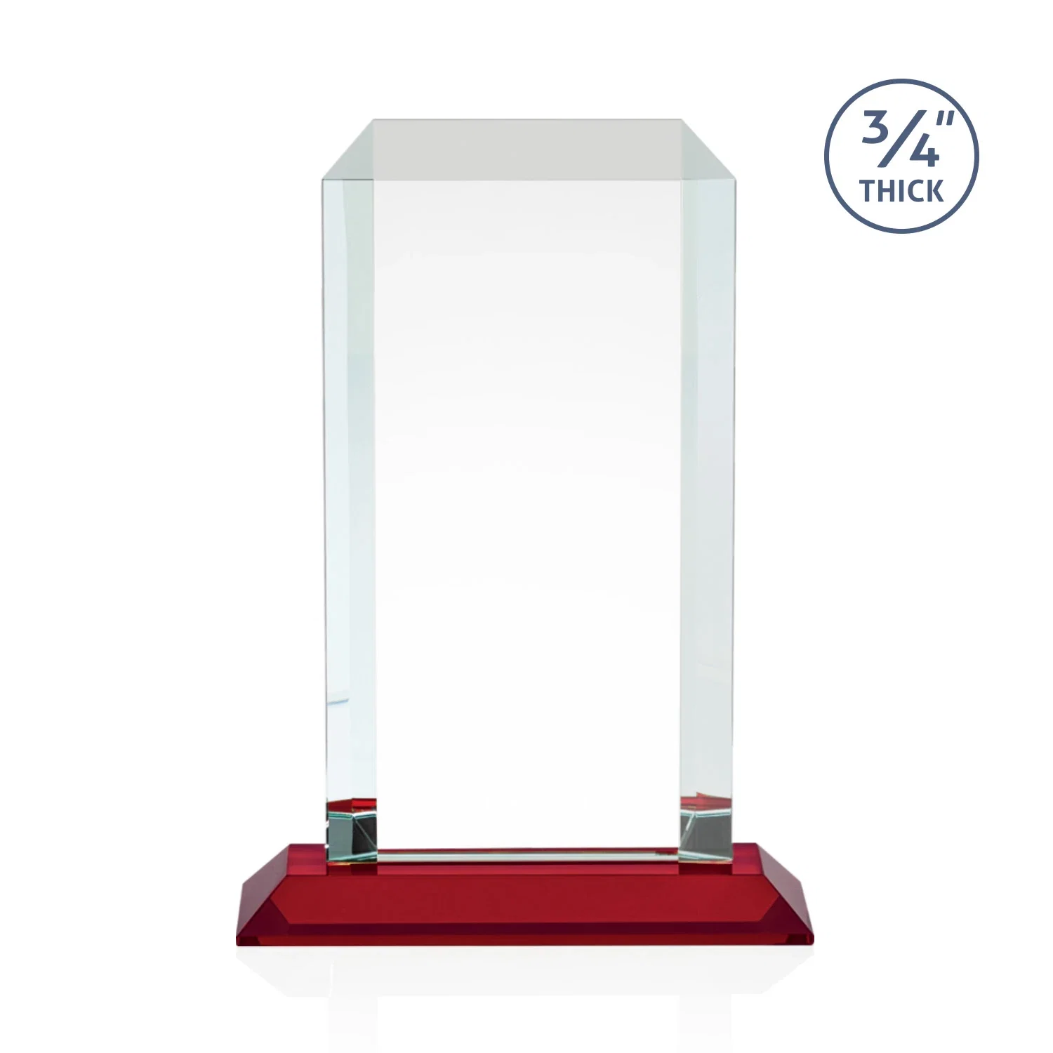 Promotional Starfire Crystal Tower Award With Etch or Full-Color Print, with your logo for team milestone celebrations