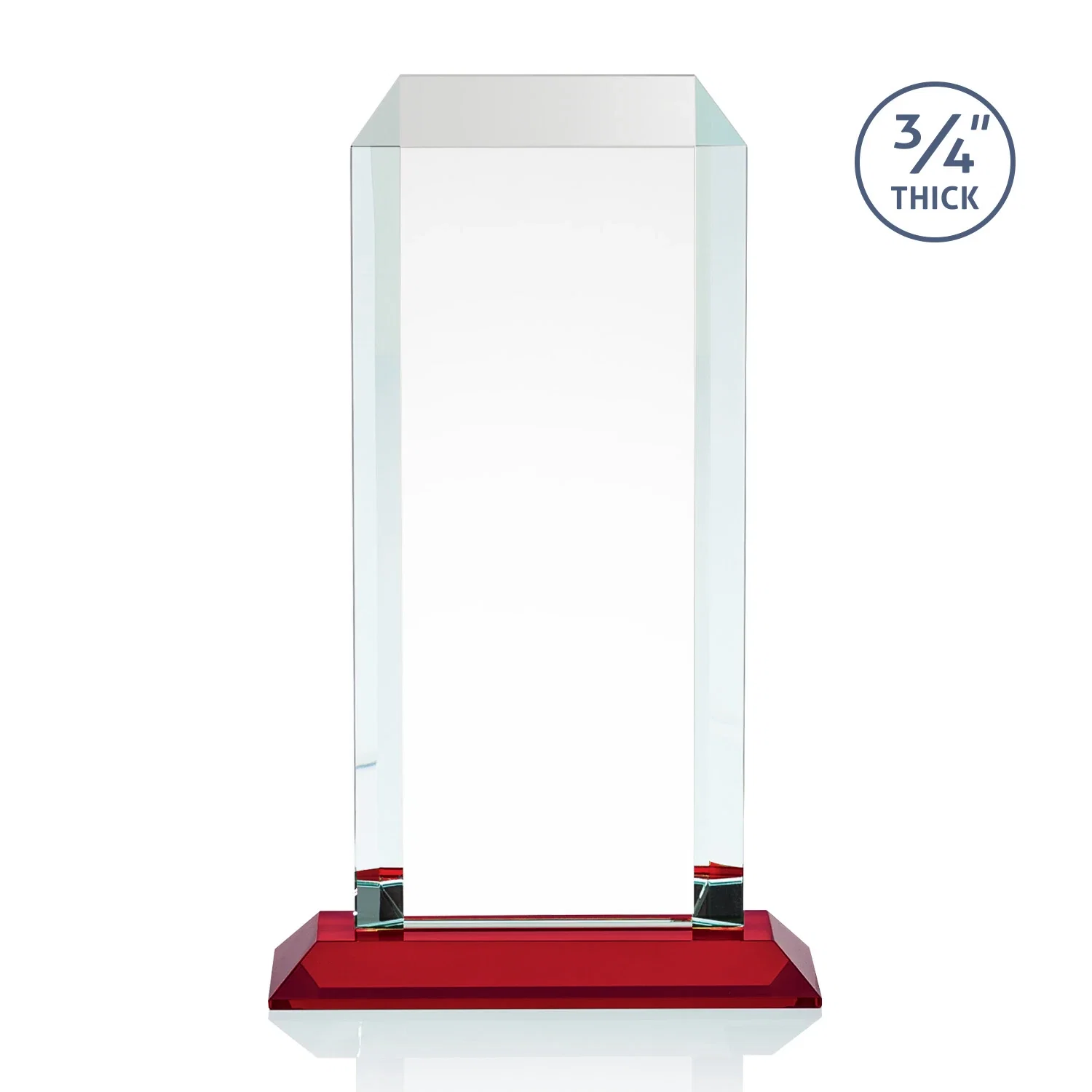 Promotional Starfire Crystal Tower Award With Etch or Full-Color Print, with your logo for donor appreciation
