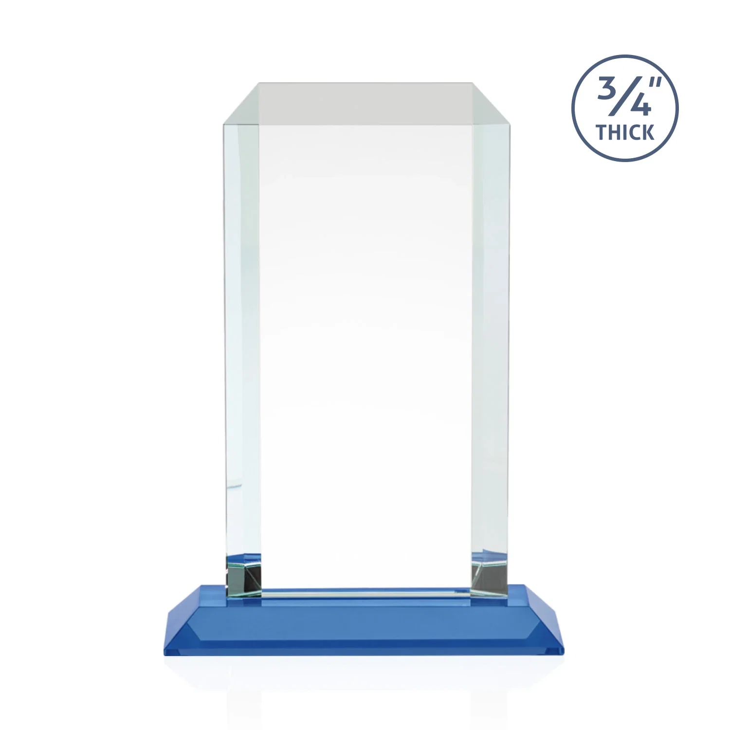 Promotional Starfire Crystal Tower Award With Etch or Full-Color Print, with your logo for volunteer appreciation