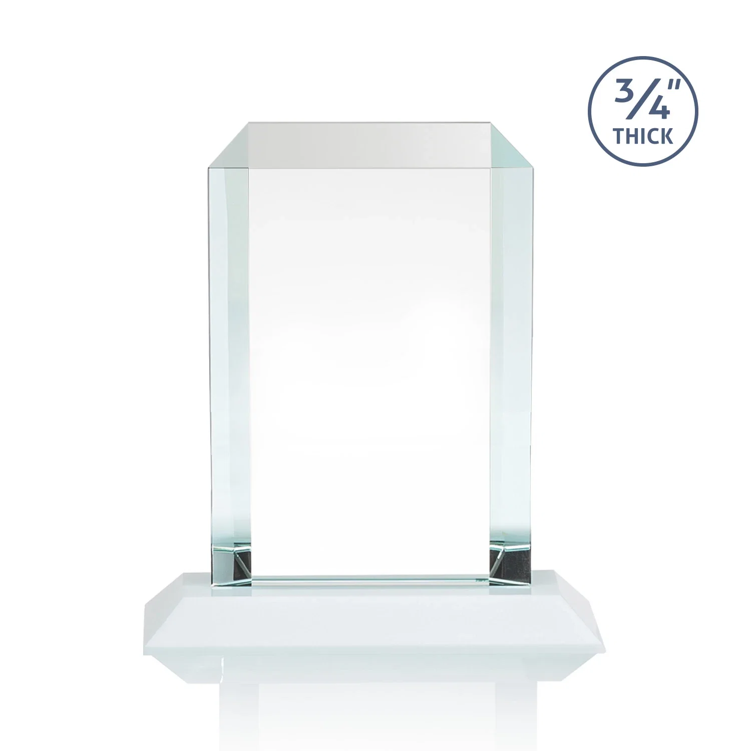 Branded Starfire Crystal Tower Award With Etch or Full-Color Print, with your logo for employee recognition