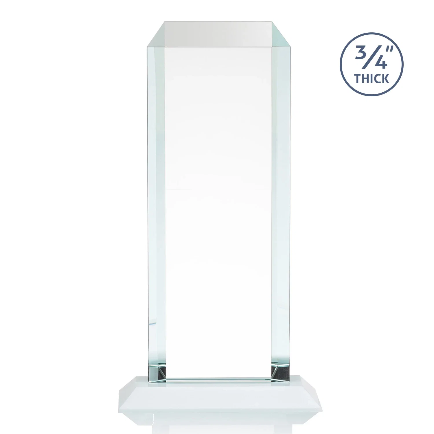 Branded Starfire Crystal Tower Award With Etch or Full-Color Print, with your logo for sales achievement awards