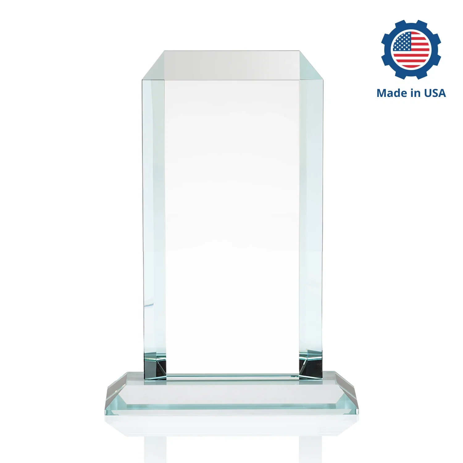Branded Starfire Crystal Tower Award With Etch or Full-Color Print, with your logo for team milestone celebrations