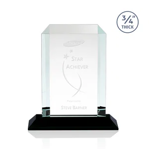 Starfire Crystal Tower Award With Etch or Full-Color Print