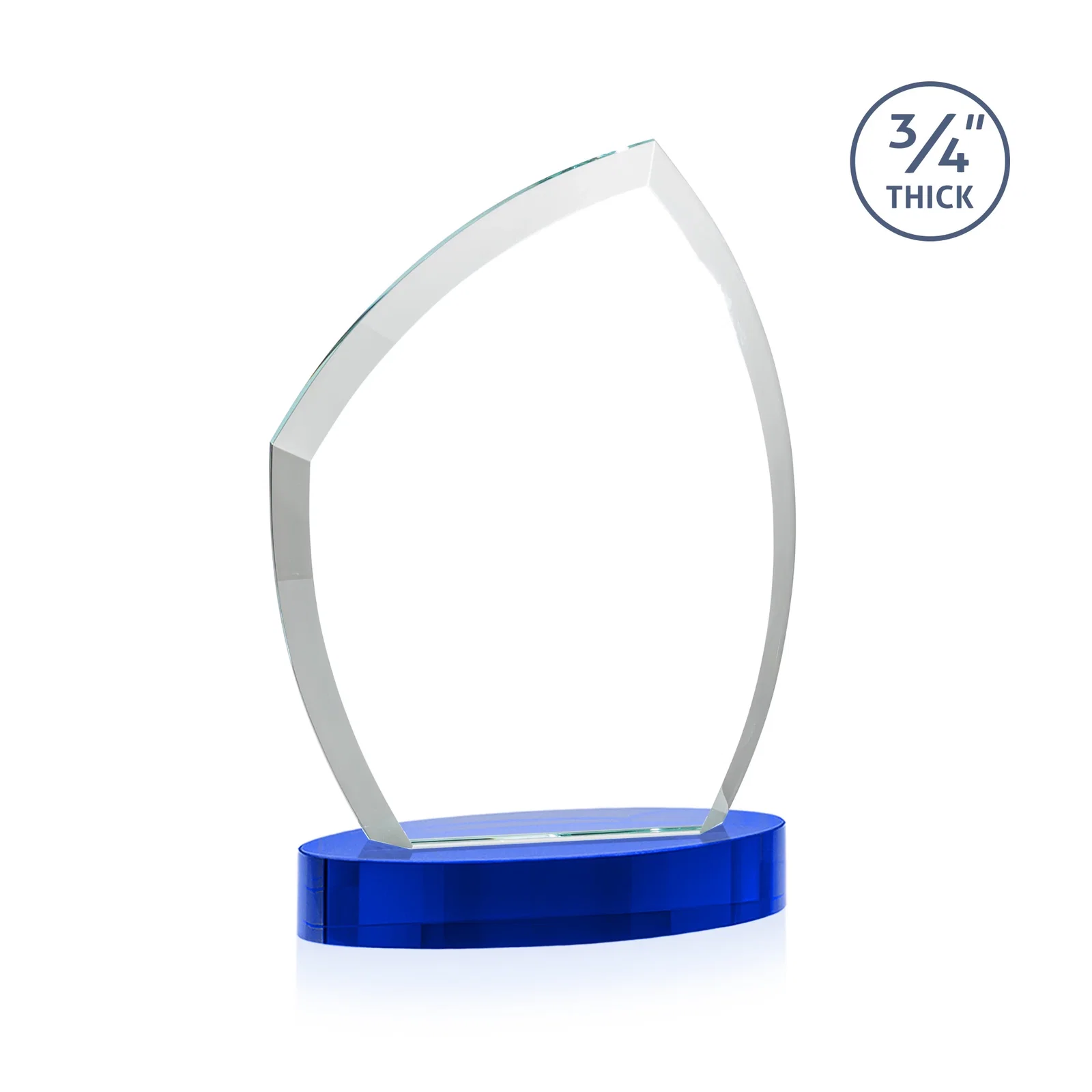 Custom Starfire Crystal Award with a Thick Curved Beveled Frame, awards, with your logo for sales achievement awards