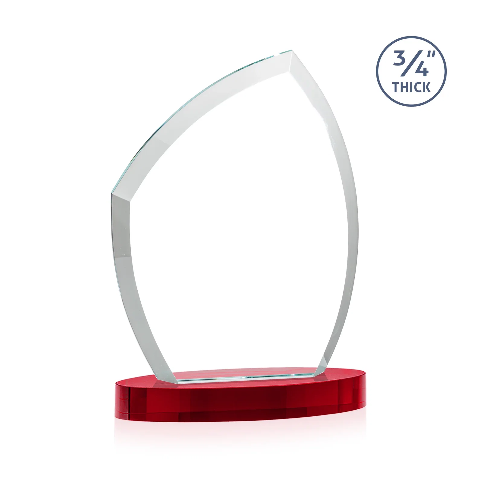 Custom Starfire Crystal Award with a Thick Curved Beveled Frame, awards, with your logo for safety achievement programs