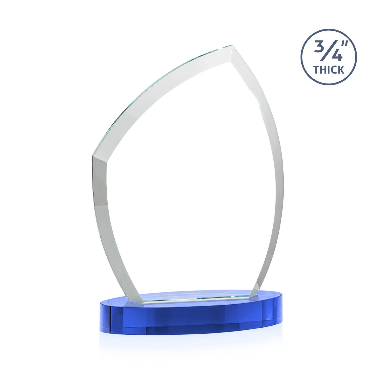 Custom Starfire Crystal Award with a Thick Curved Beveled Frame, awards, with your logo for dealer and partner awards
