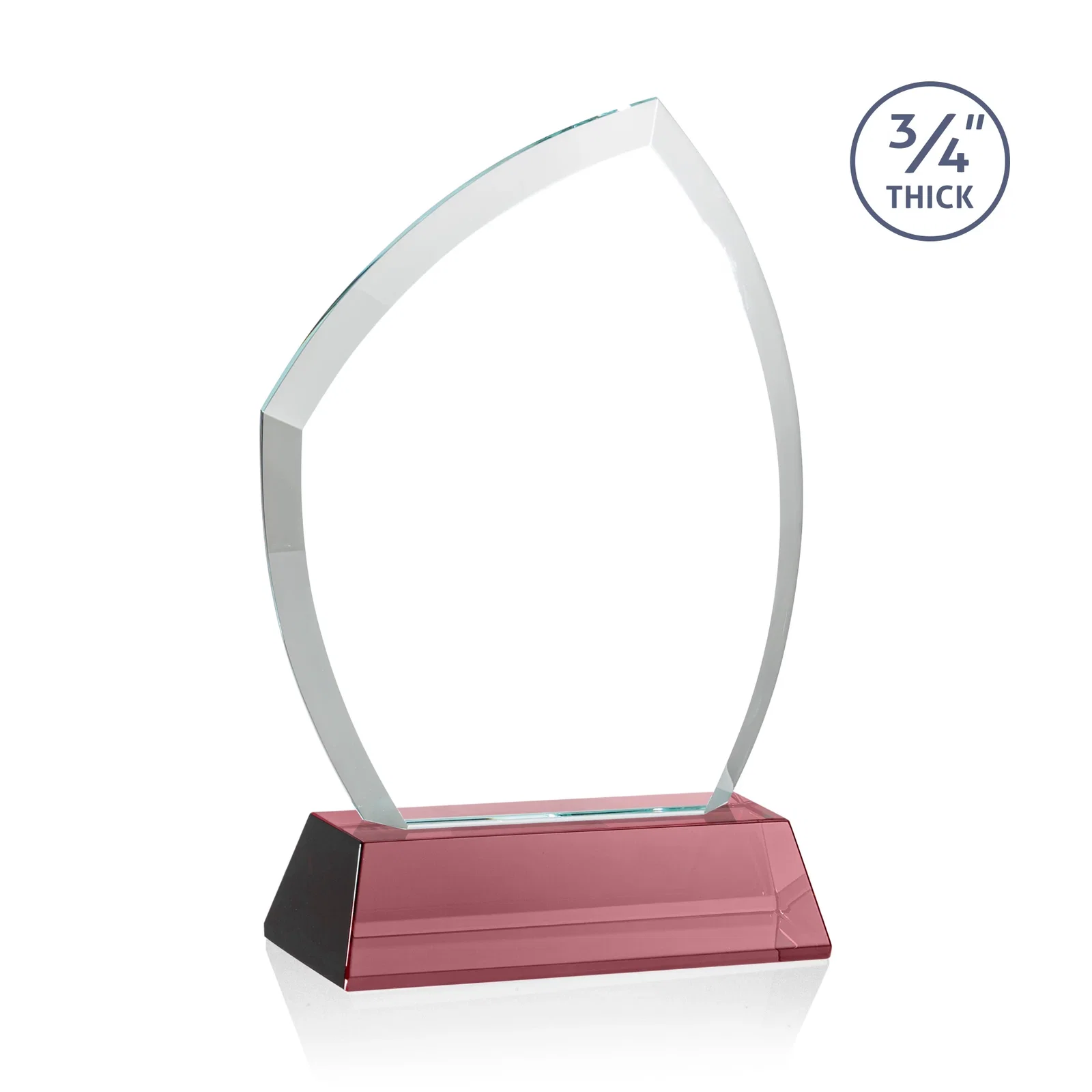 Custom Starfire Crystal Peak Award on Tall Tapered Base, awards, with your logo for sales achievement awards