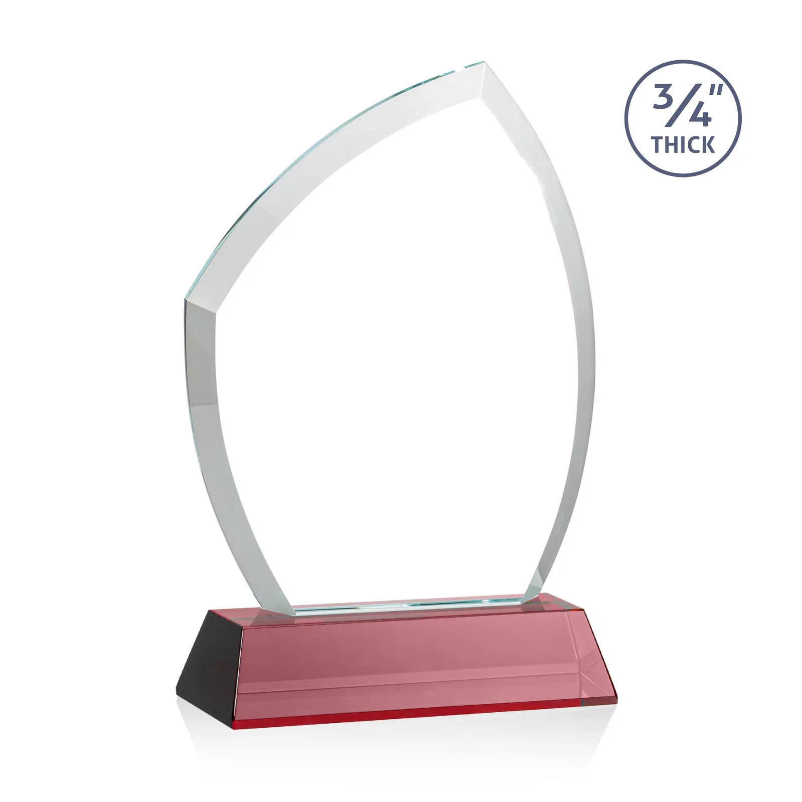 Custom Starfire Crystal Peak Award on Tall Tapered Base, awards, with your logo for retirement presentations