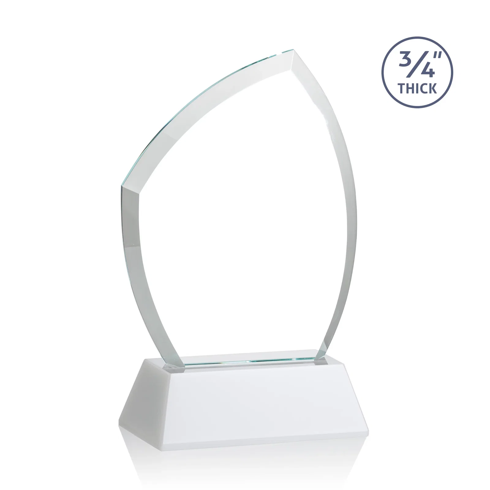 Custom Starfire Crystal Peak Award on Tall Tapered Base, awards, with your logo for safety achievement programs