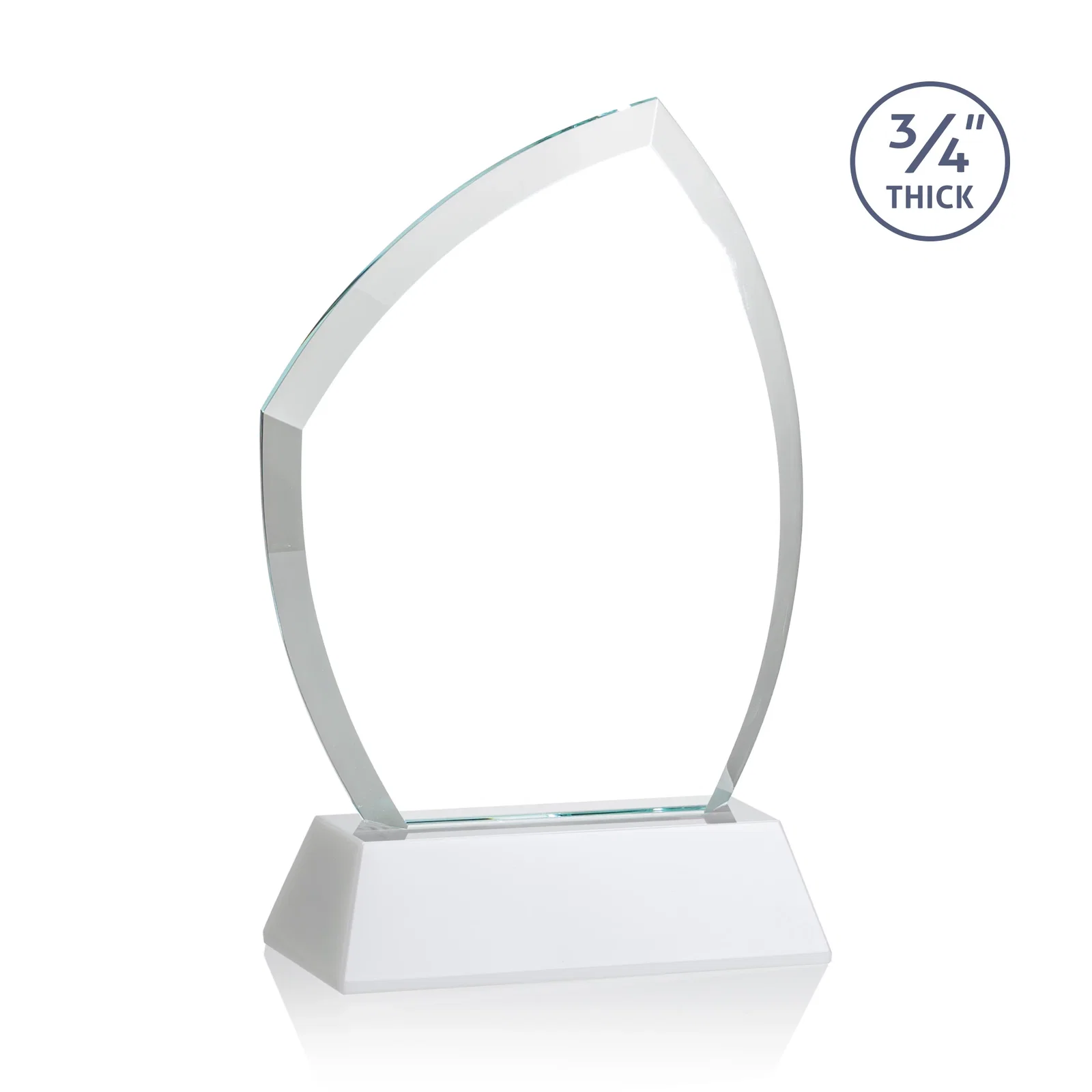 Custom Starfire Crystal Peak Award on Tall Tapered Base, awards, with your logo for volunteer appreciation