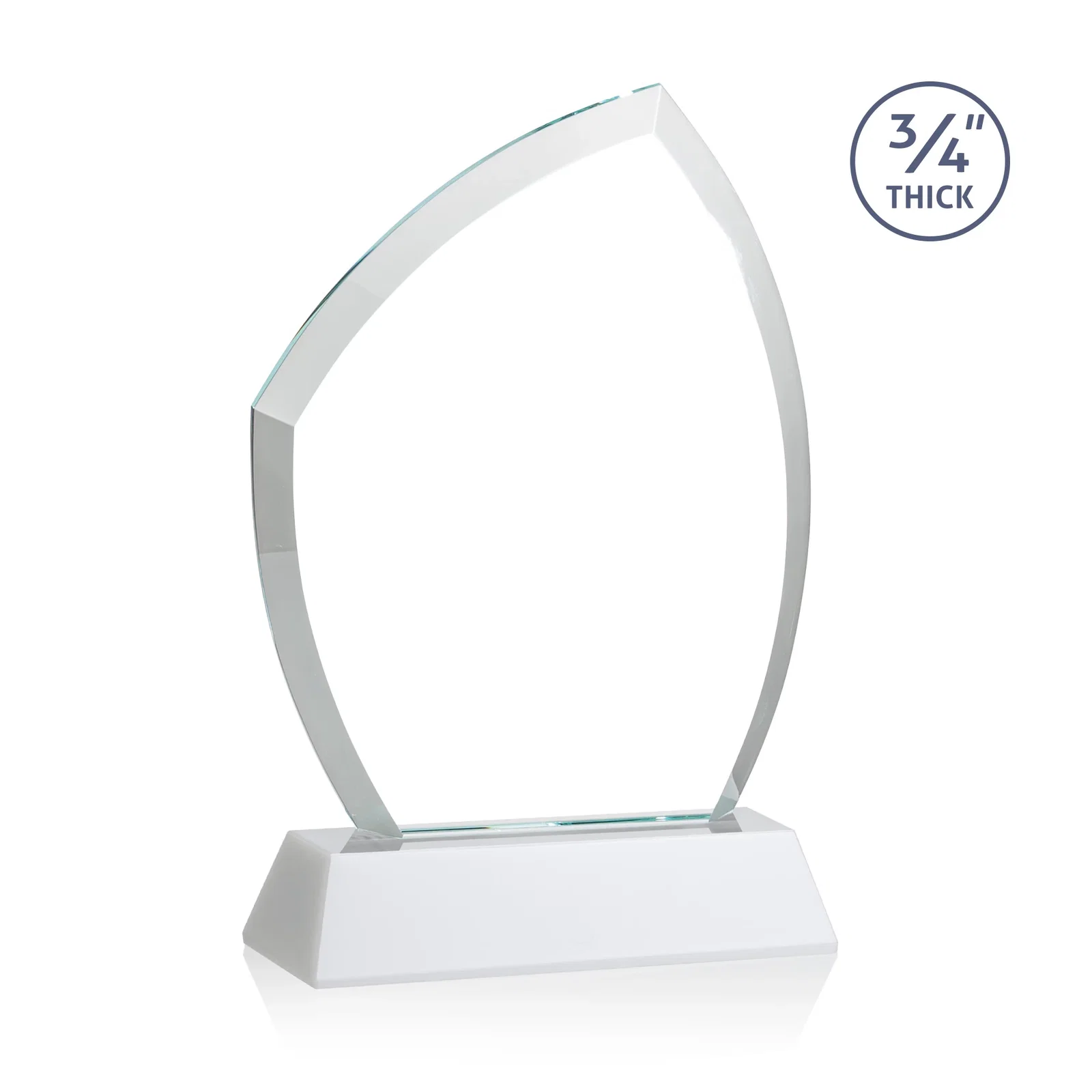 Custom Starfire Crystal Peak Award on Tall Tapered Base, awards, with your logo for dealer and partner awards