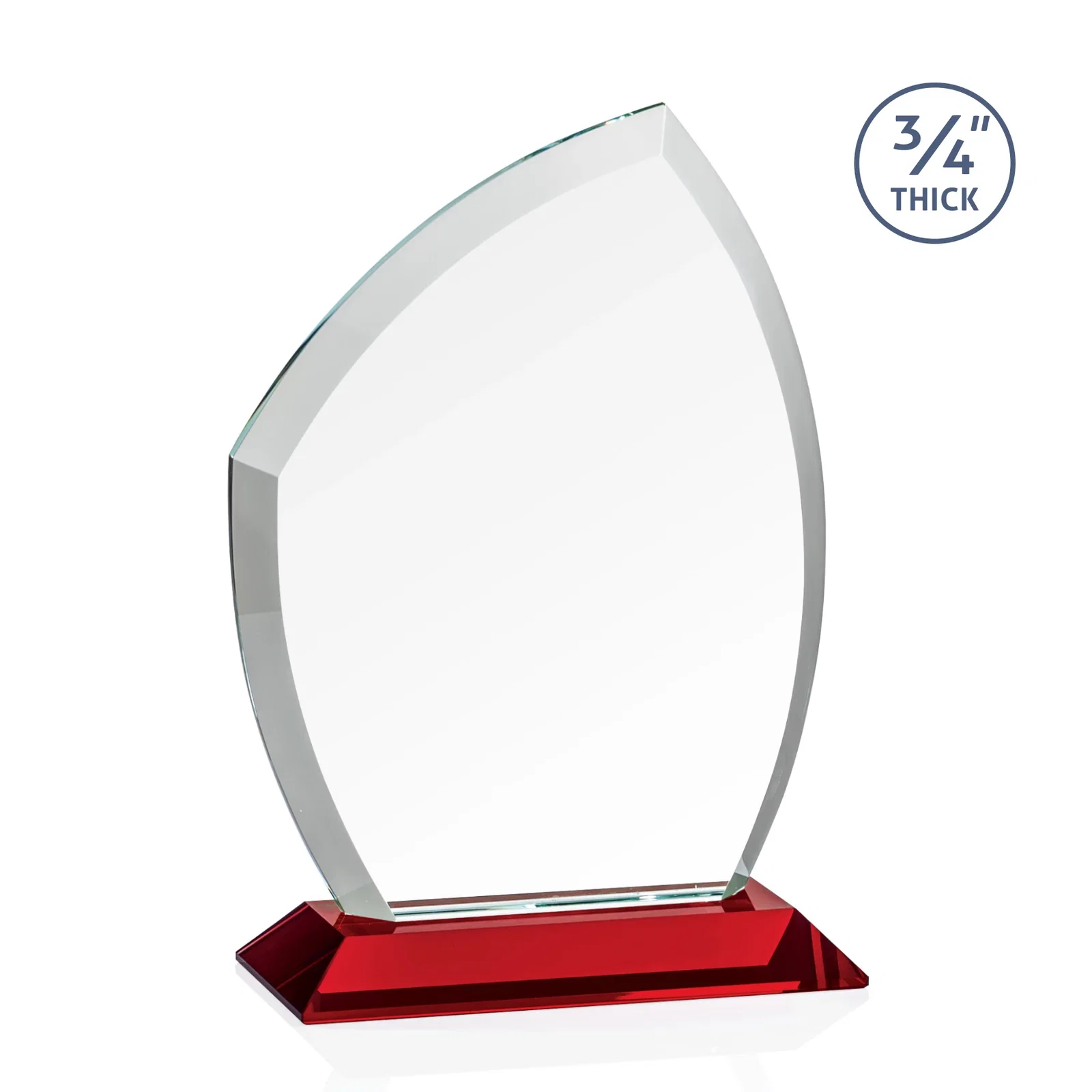 Personalized Starfire Crystal Peak Award on Eight-Color Mitered Base, with your logo for safety achievement programs