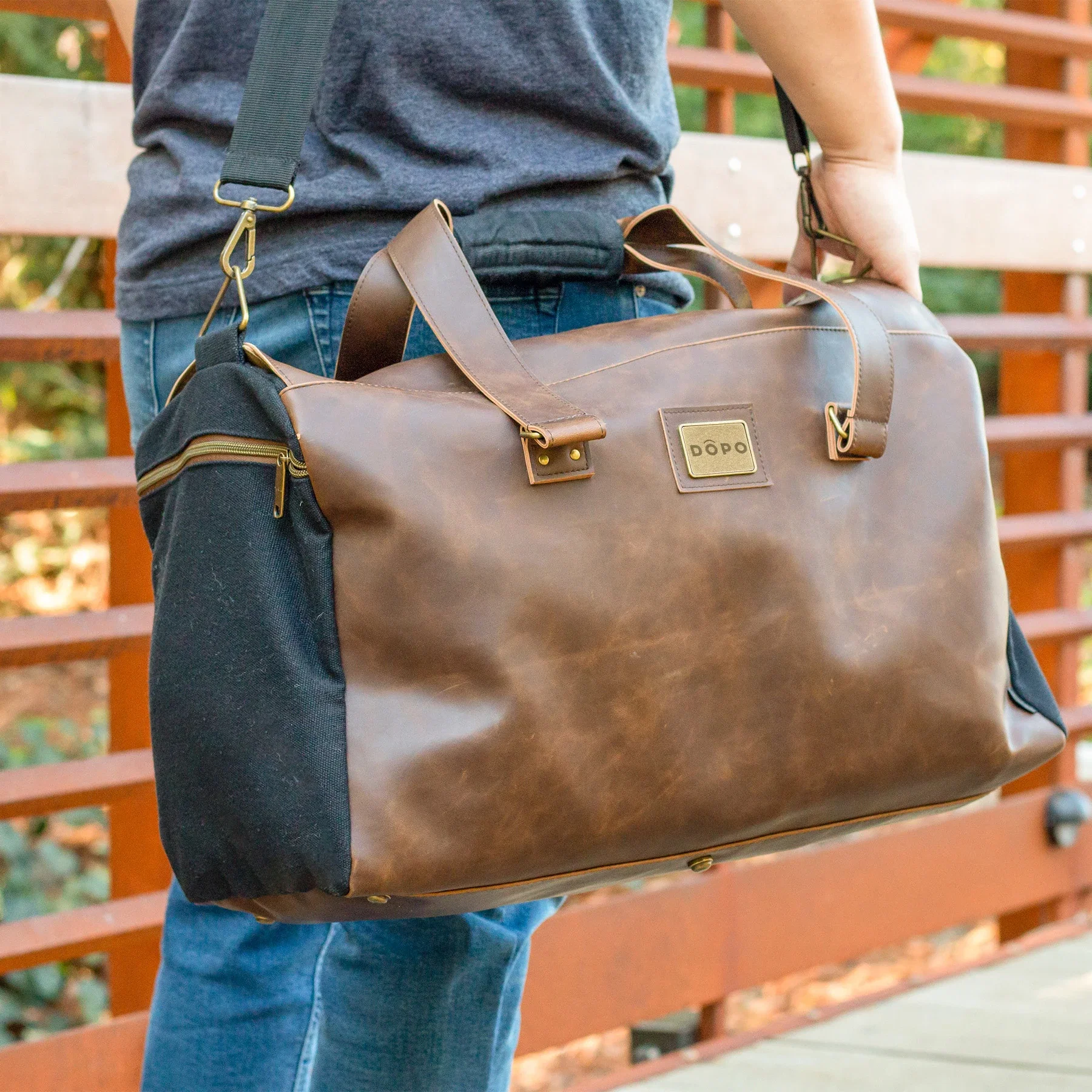 Danville Duffel held in hand