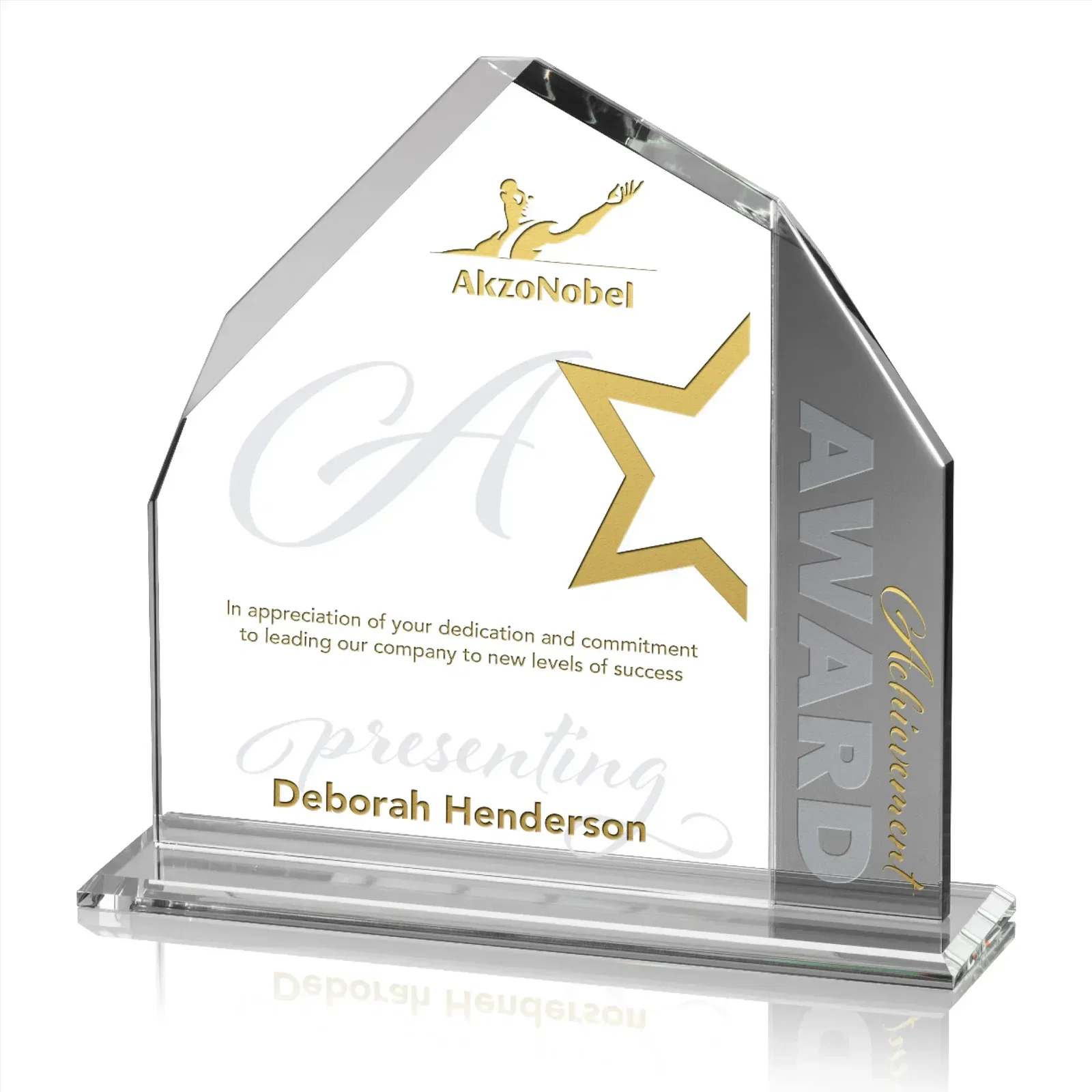 Custom Crystal Dartmoor Achievement Award — view 3