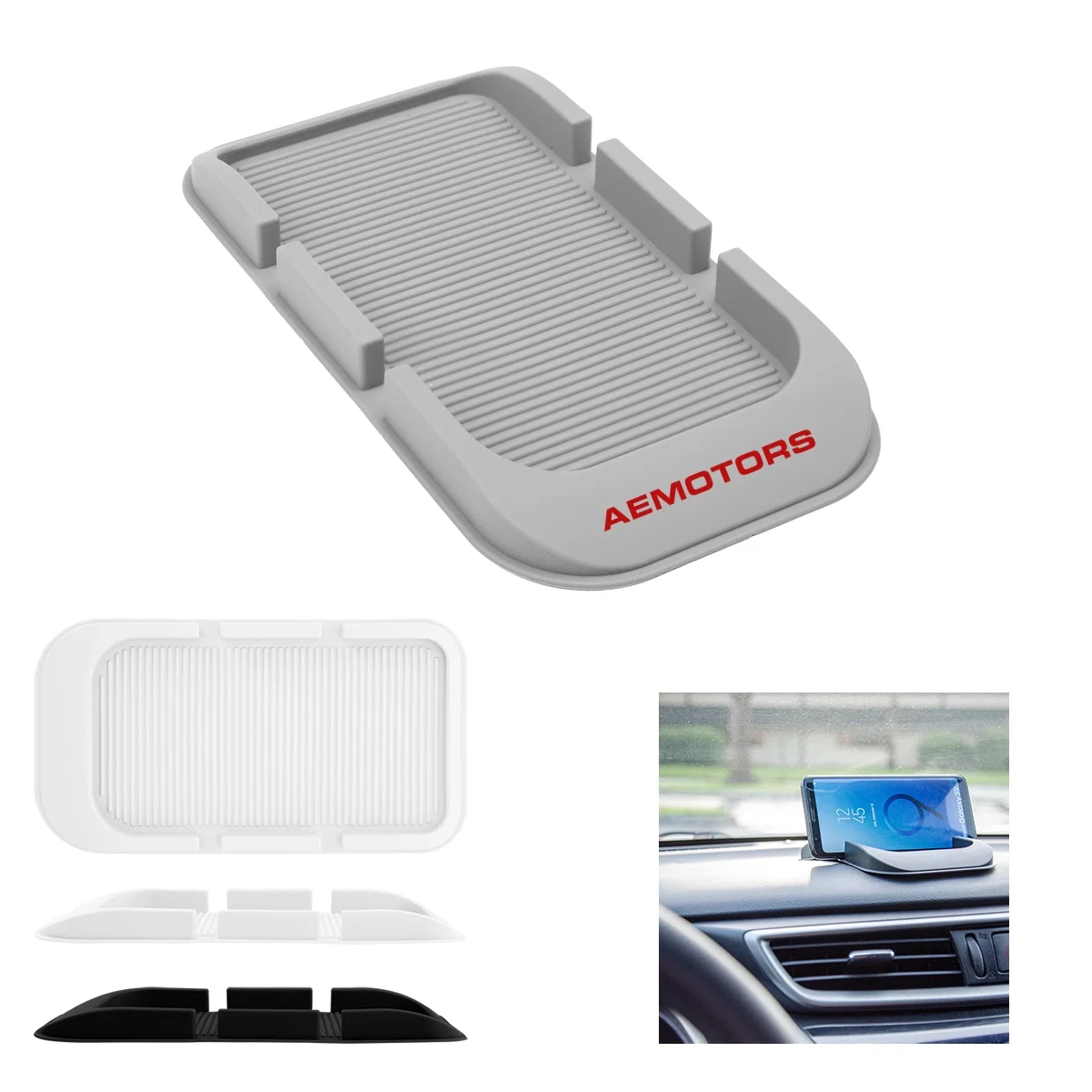 Dashboard phone holder shown from the front
