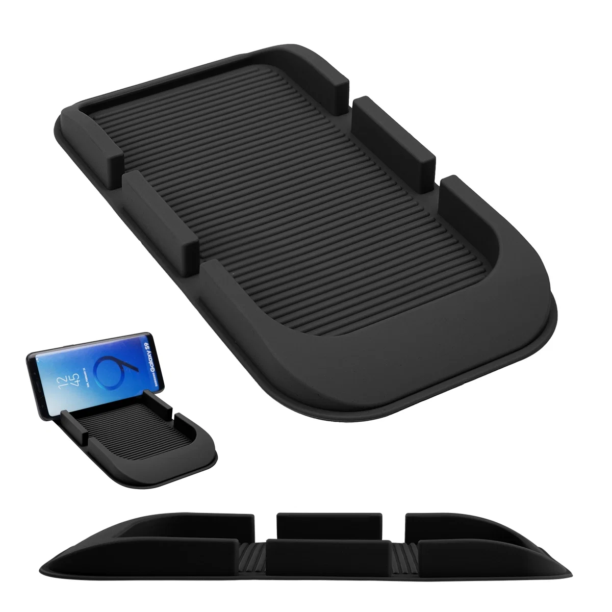 Cradle arms opened to fit a smartphone