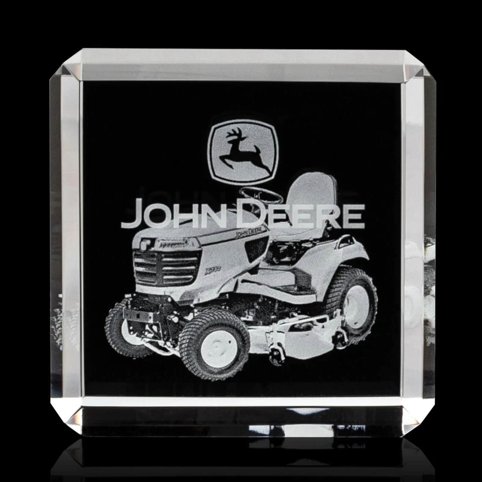 Custom Double-Beveled Crystal Cube Award, 1.5"-3.125" in 4 Sizes, client appreciation gift for volunteer appreciation