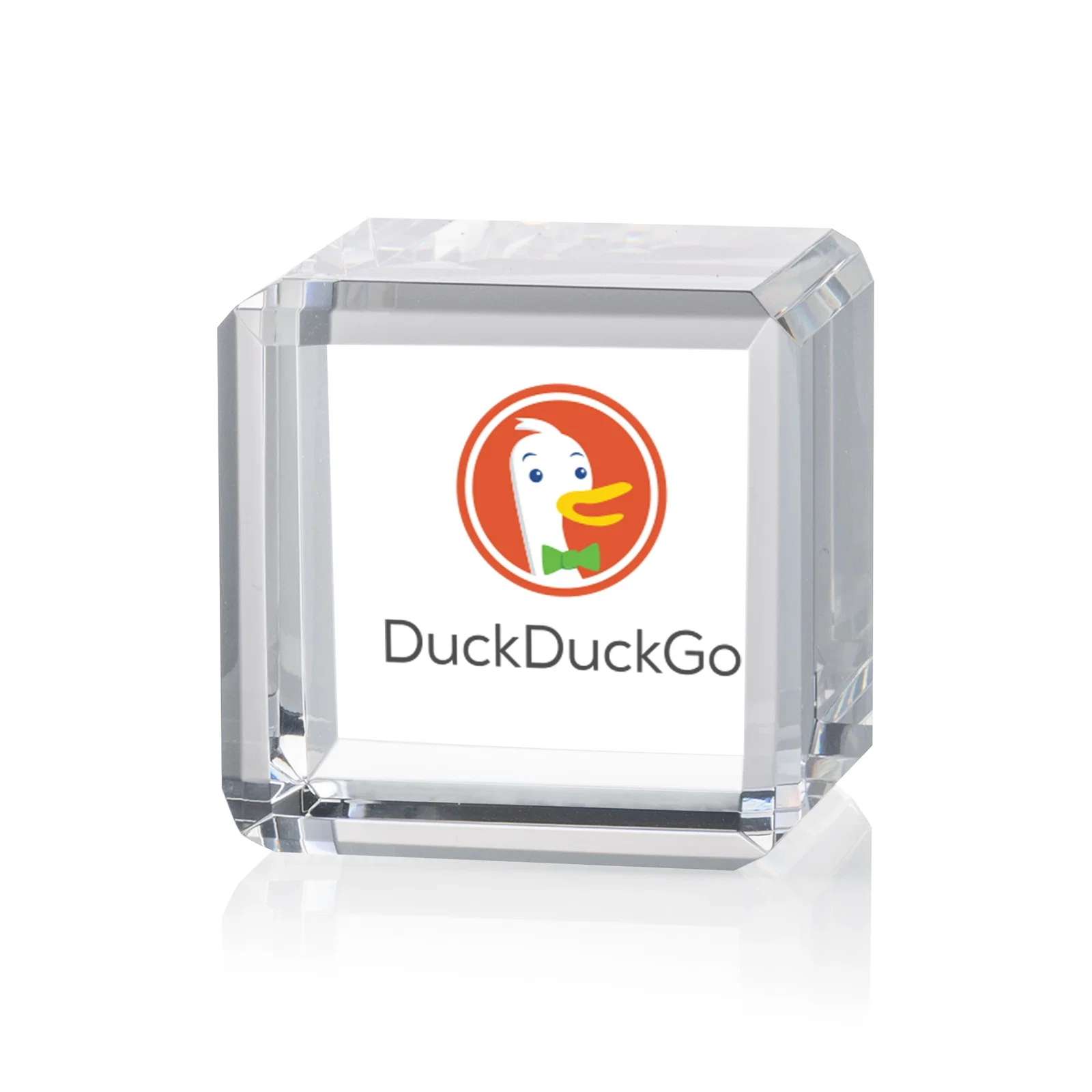 Custom Double-Beveled Crystal Cube Award, 1.5"-3.125" in 4 Sizes, client appreciation gift for company anniversary events
