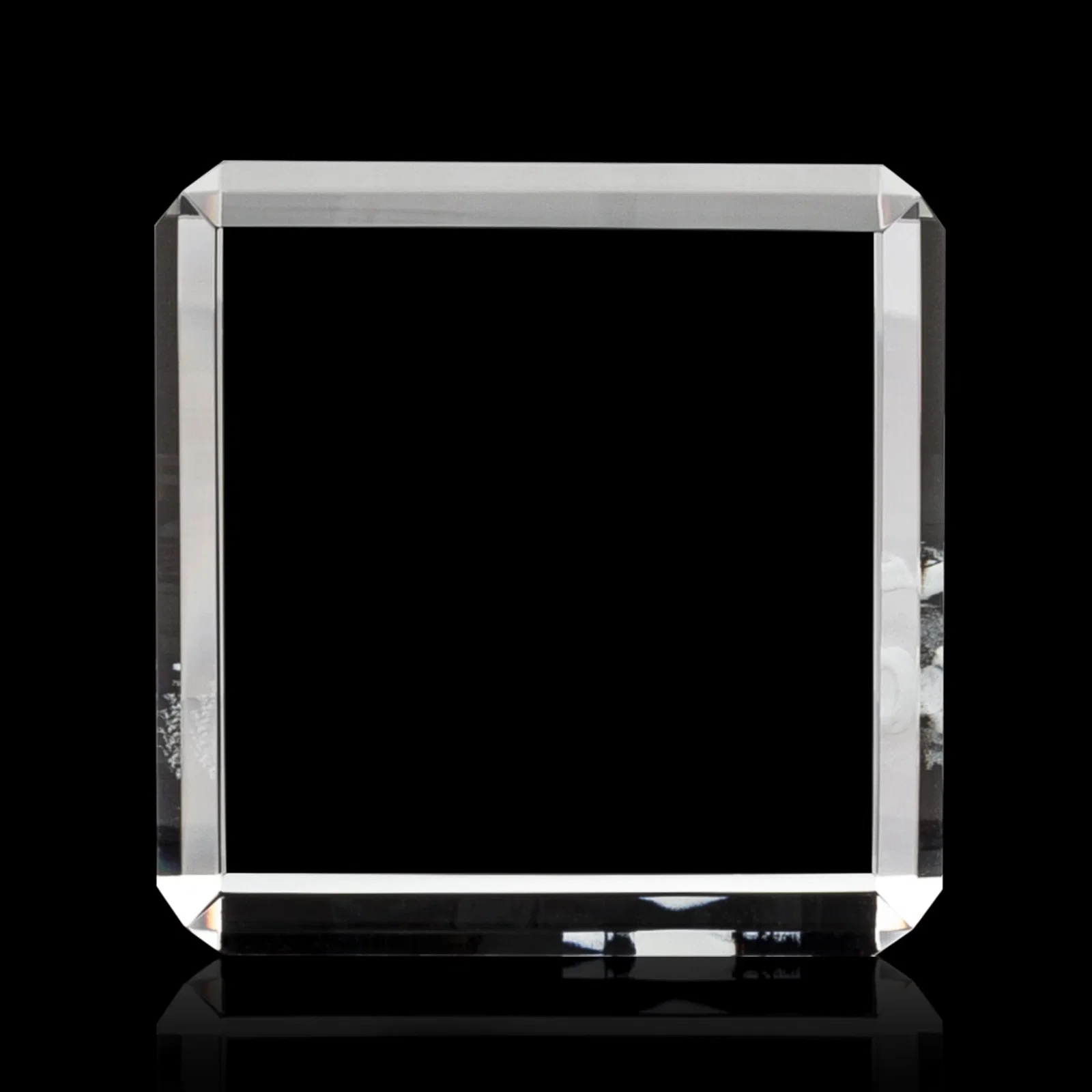 Personalized Double-Beveled Crystal Cube Award, 1.5"-3.125" in 4 Sizes, client appreciation gift for volunteer appreciation