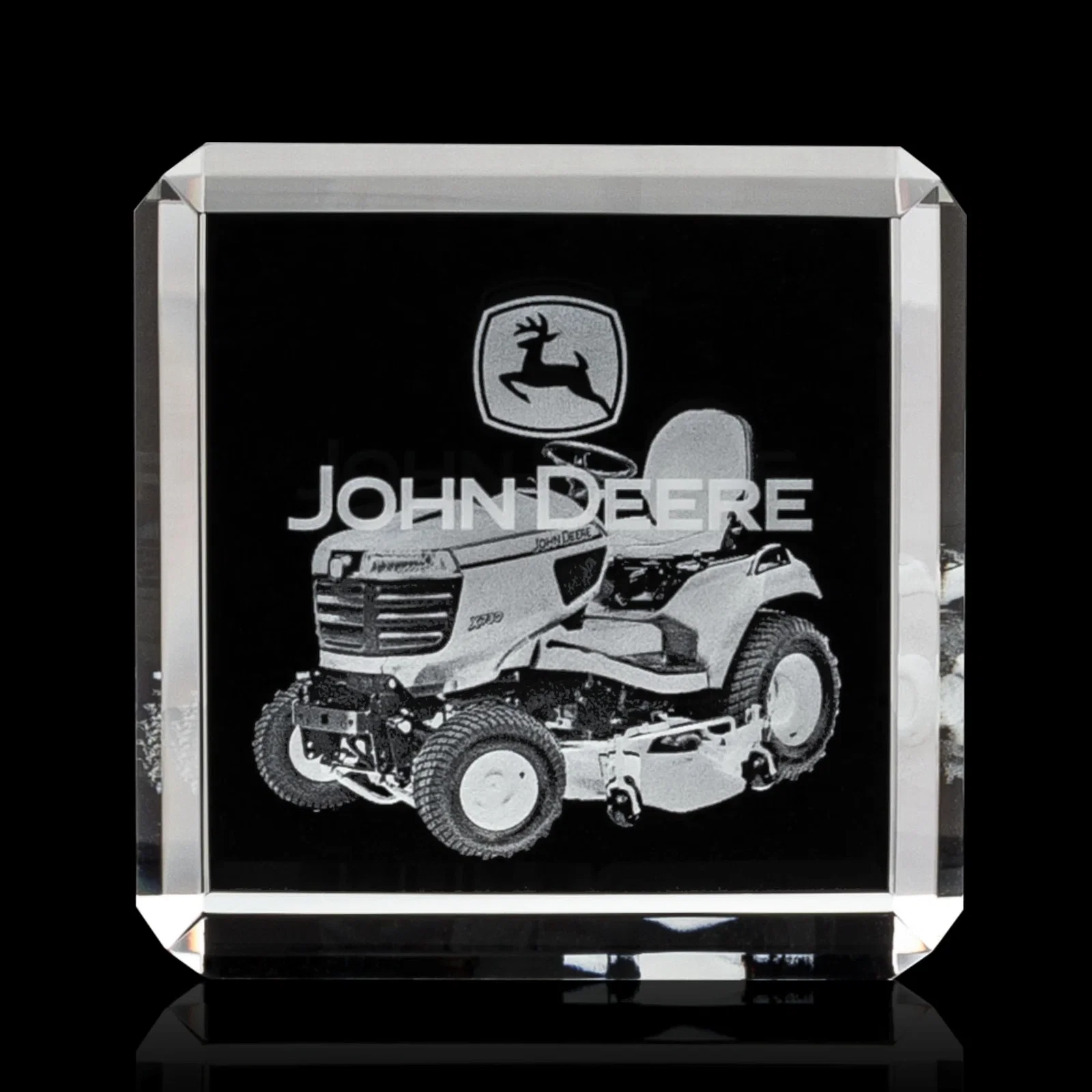 Custom Double-Beveled Crystal Cube Award, 1.5"-3.125" in 4 Sizes, client appreciation gift for safety achievement programs