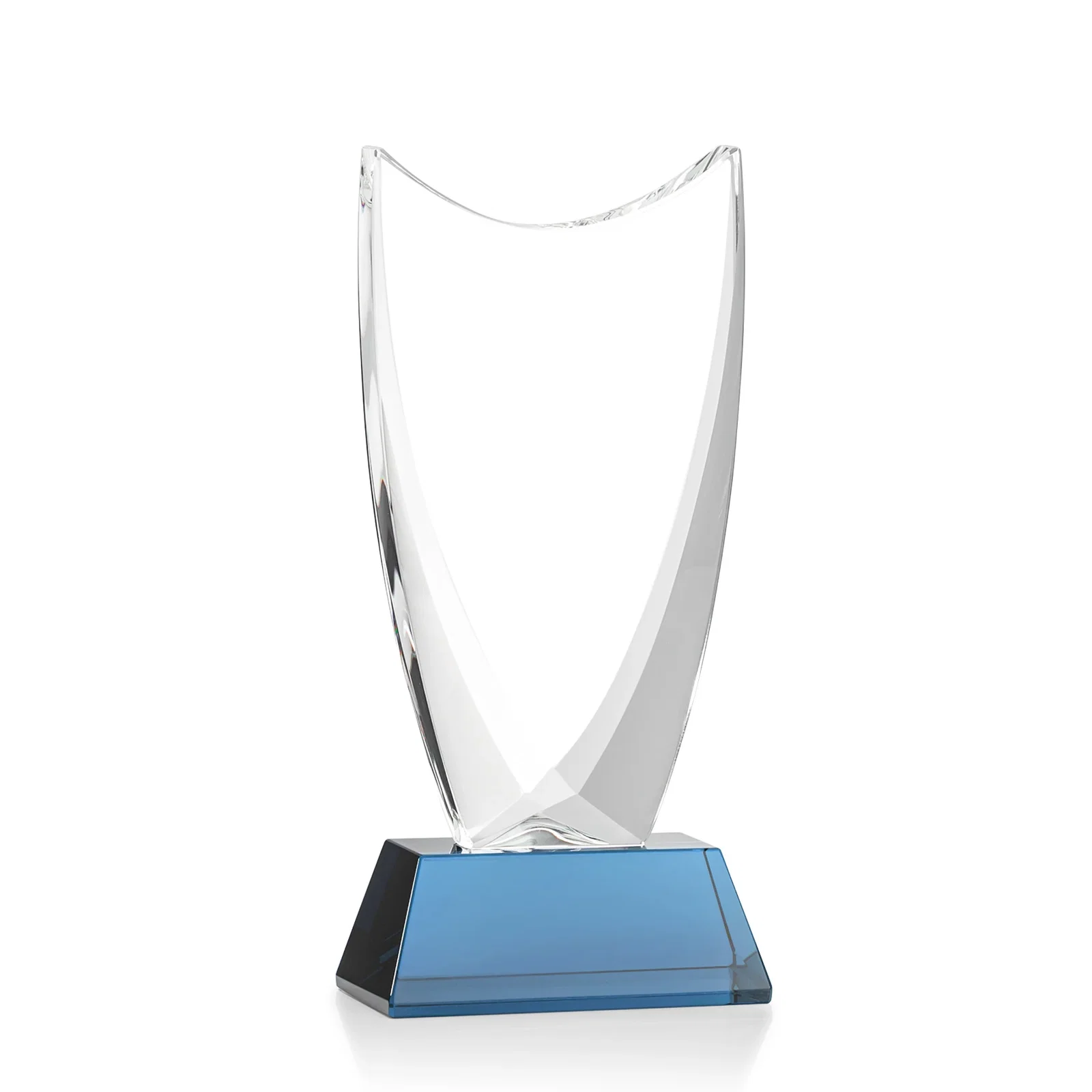 Custom Optical Crystal Upright Award With Tapered Concave Top, awards, with your logo for dealer and partner awards