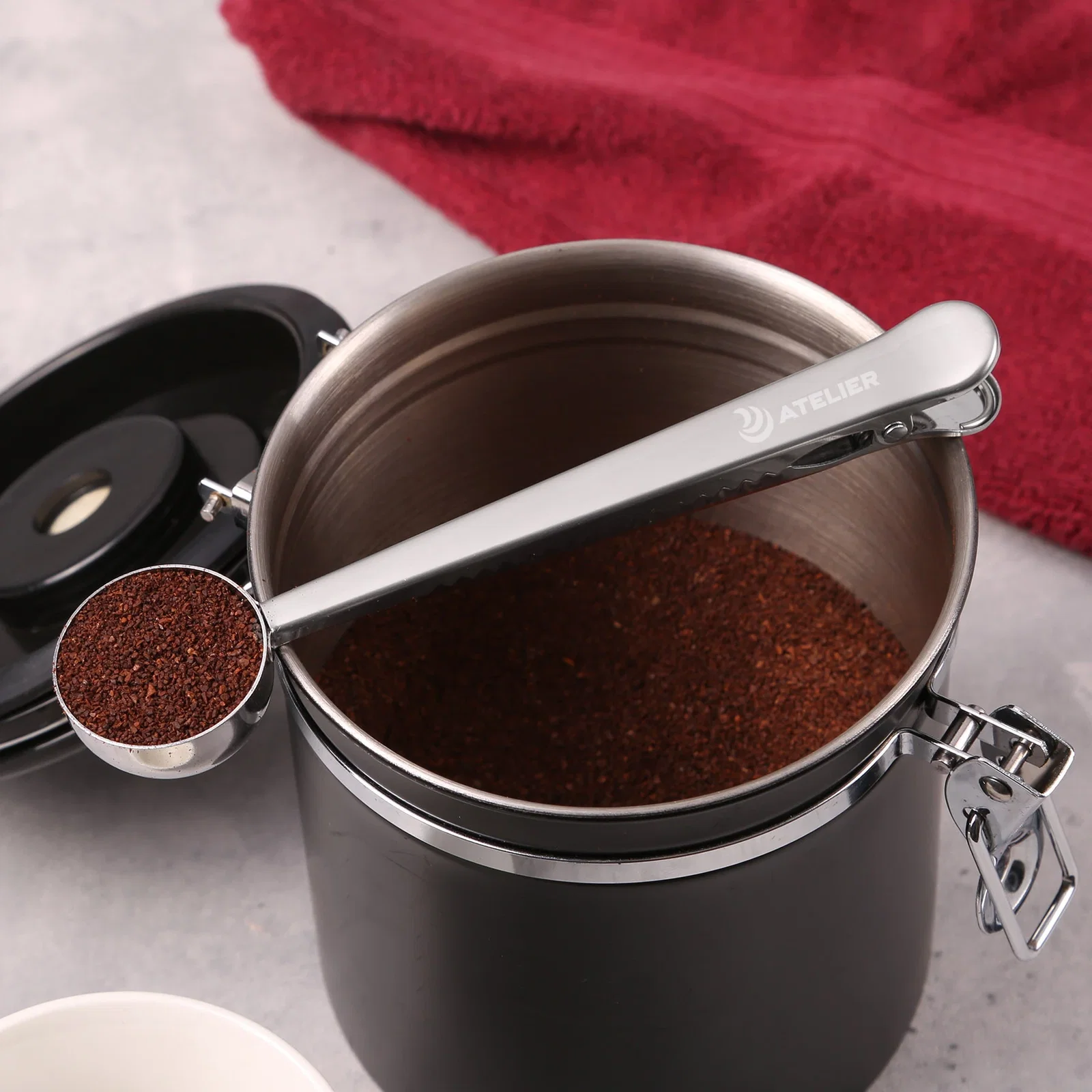 Daybreak Stainless Steel Coffee Scoop/Clip — view 2
