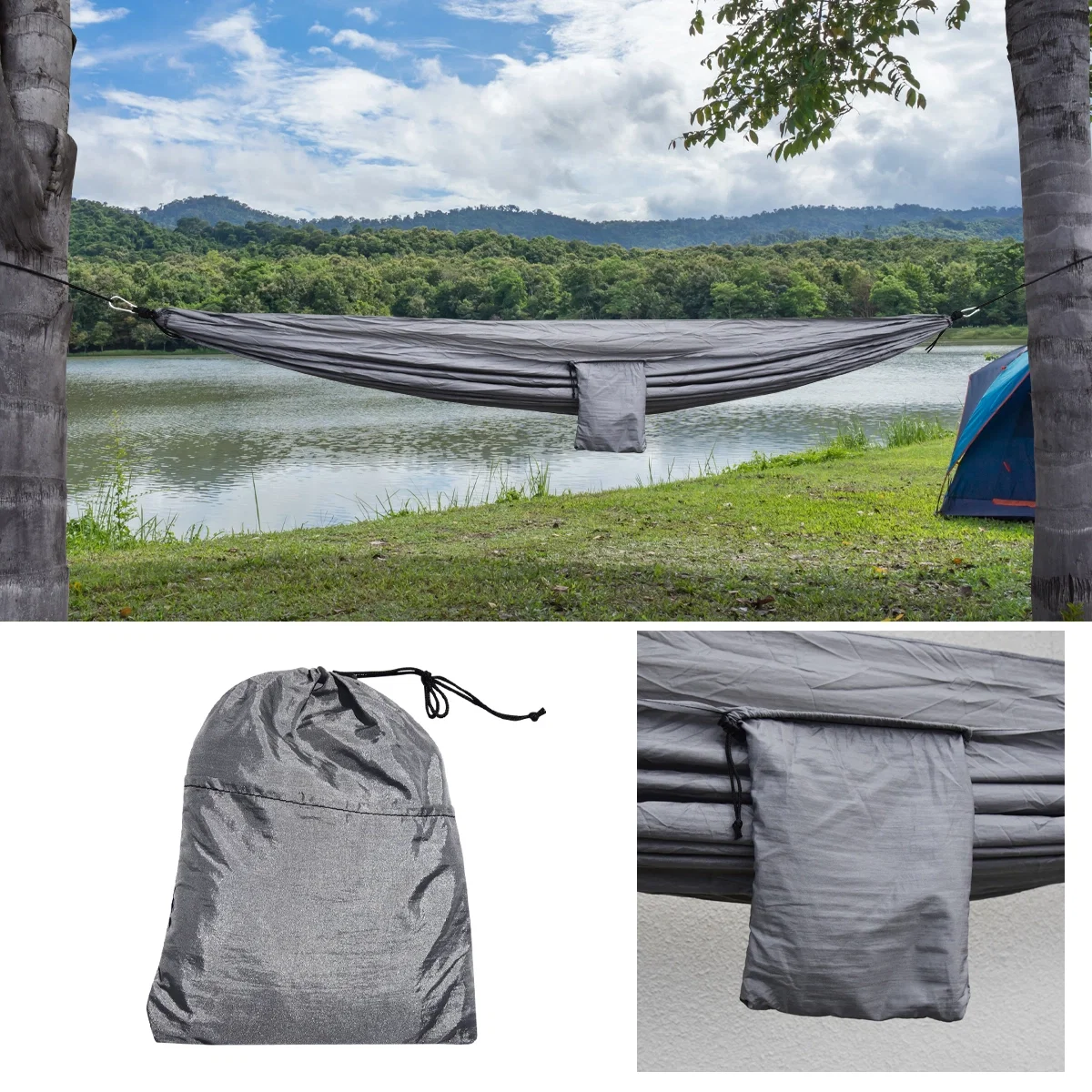 Stuff pocket that the hammock folds into