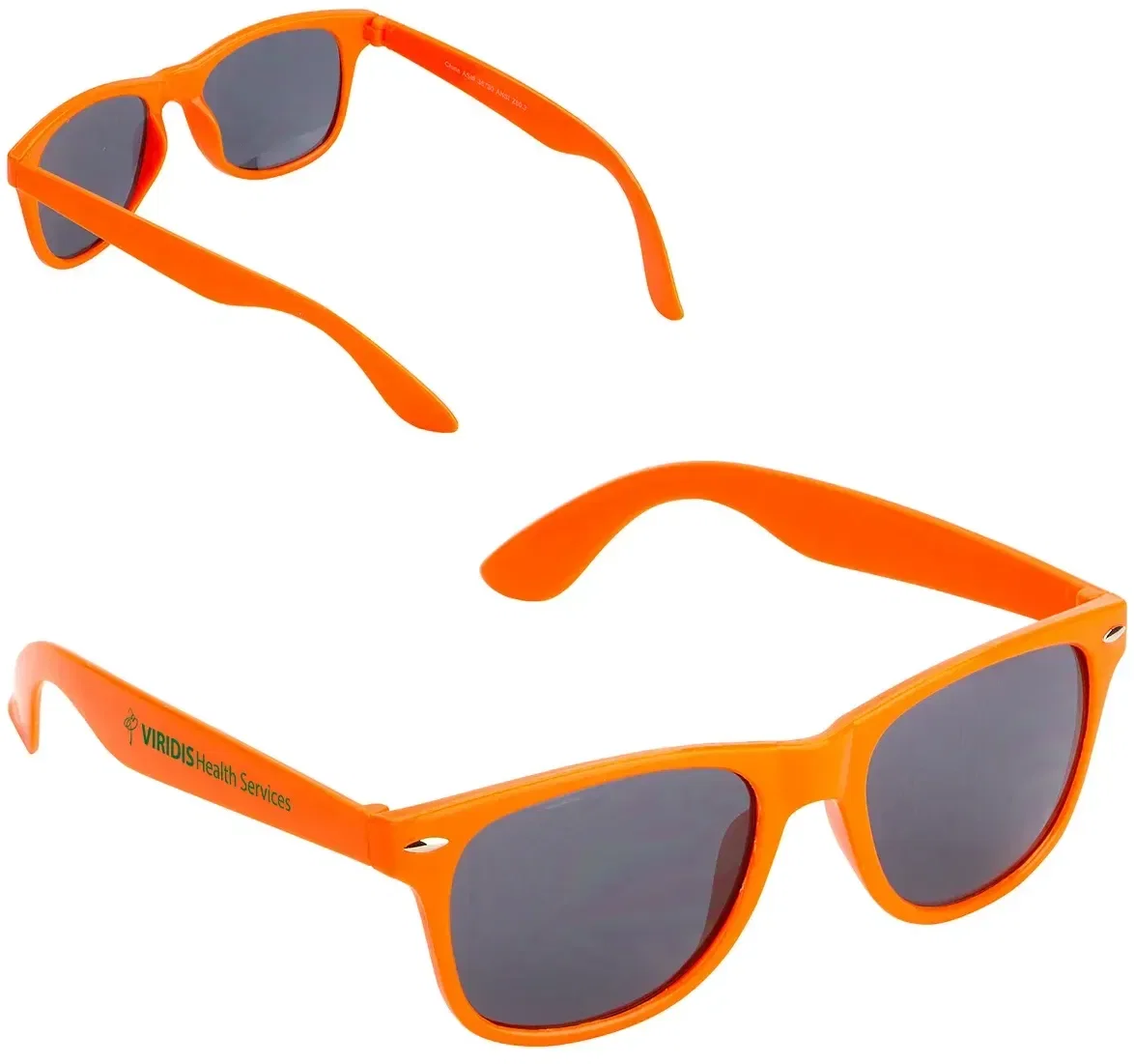 Angled view of branded Daytona UV400 sunglasses for outdoor giveaways