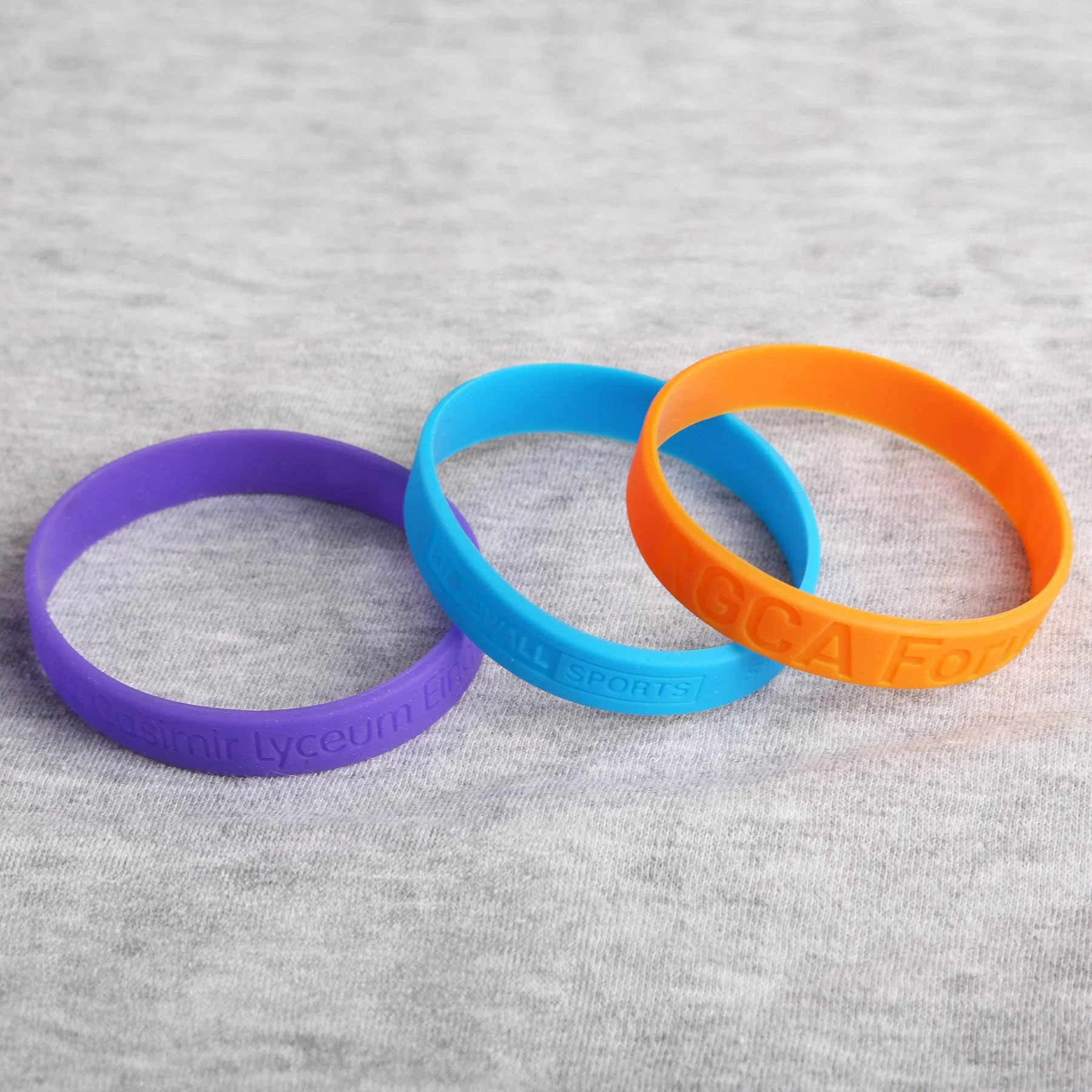 Debossed Silicone Bracelets 12mm — view 2