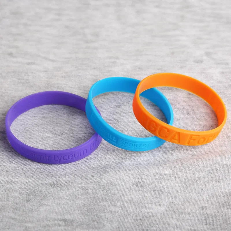 Debossed Silicone Bracelets 12mm — view 2