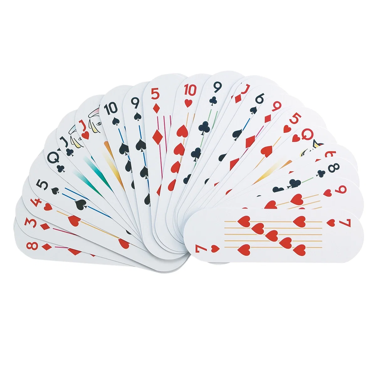 Cards fanned out beside their open storage box