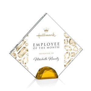 Starfire Crystal Diamond Award Flanked by Amber Diamonds