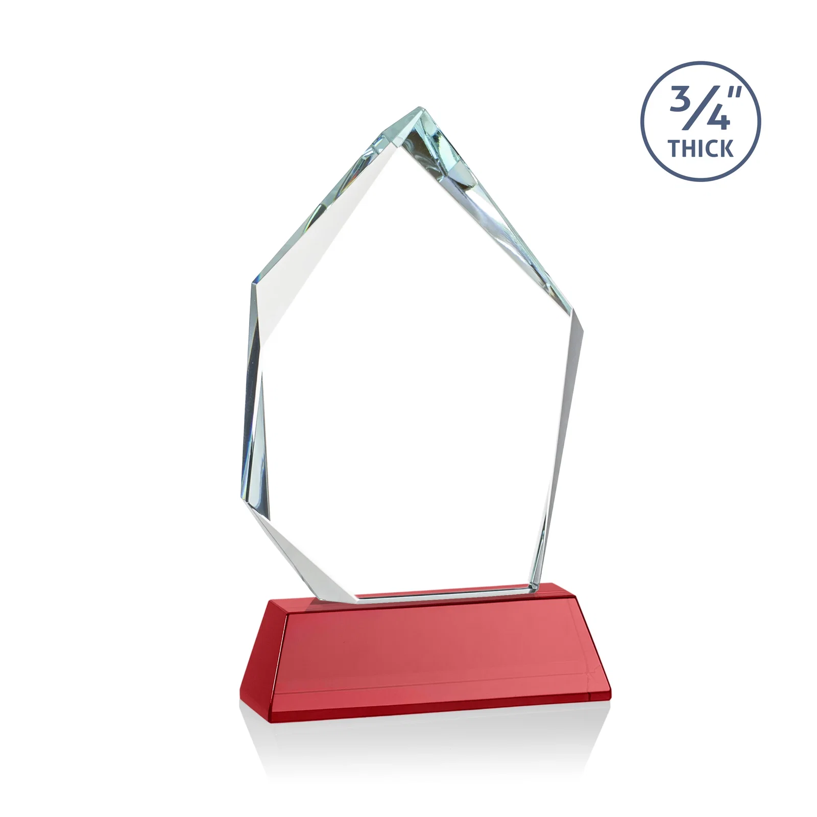Custom Starfire Crystal Award With Intersecting Bevels Across the Peak, awards, with your logo for sales achievement awards