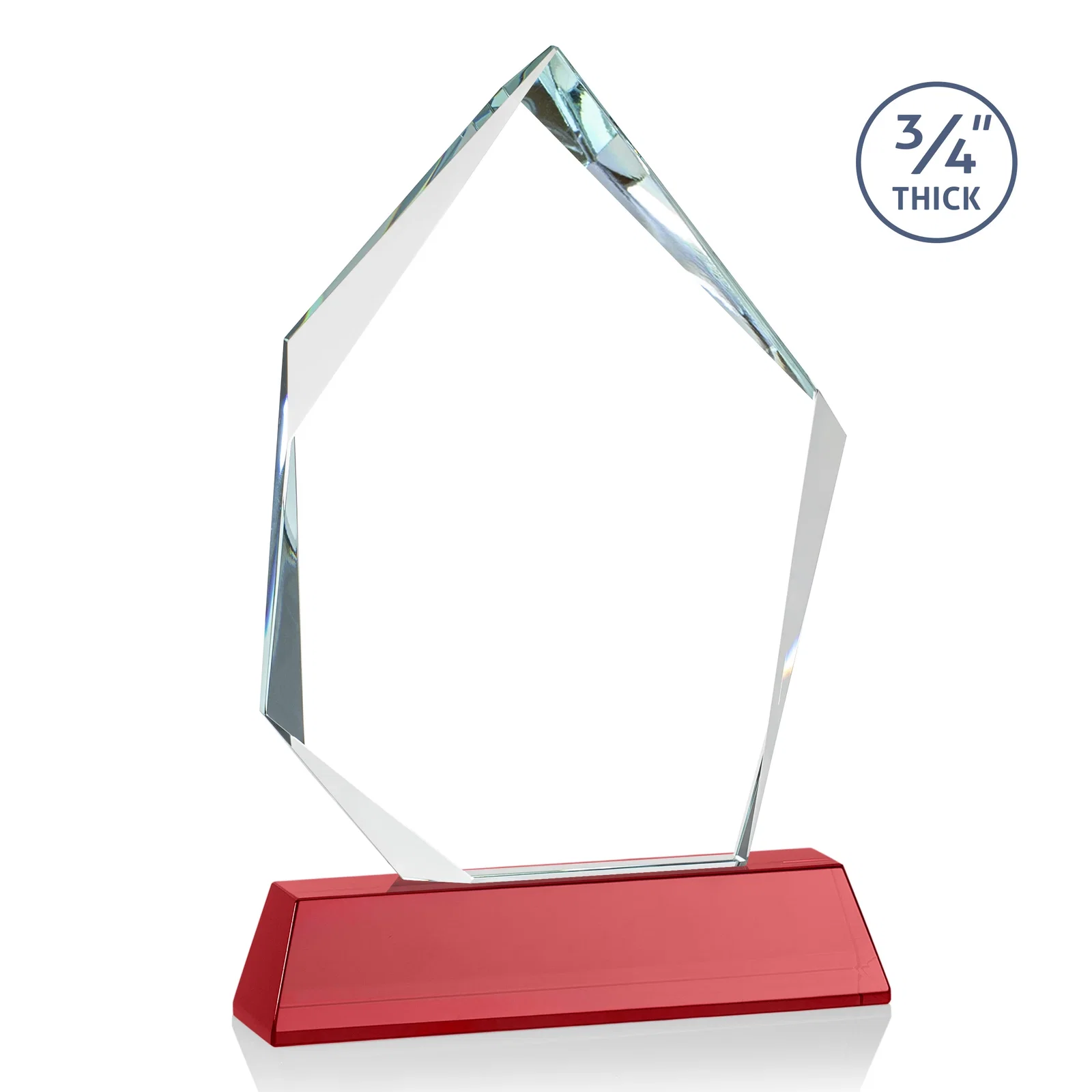 Custom Starfire Crystal Award With Intersecting Bevels Across the Peak, awards, with your logo for team milestone celebrations
