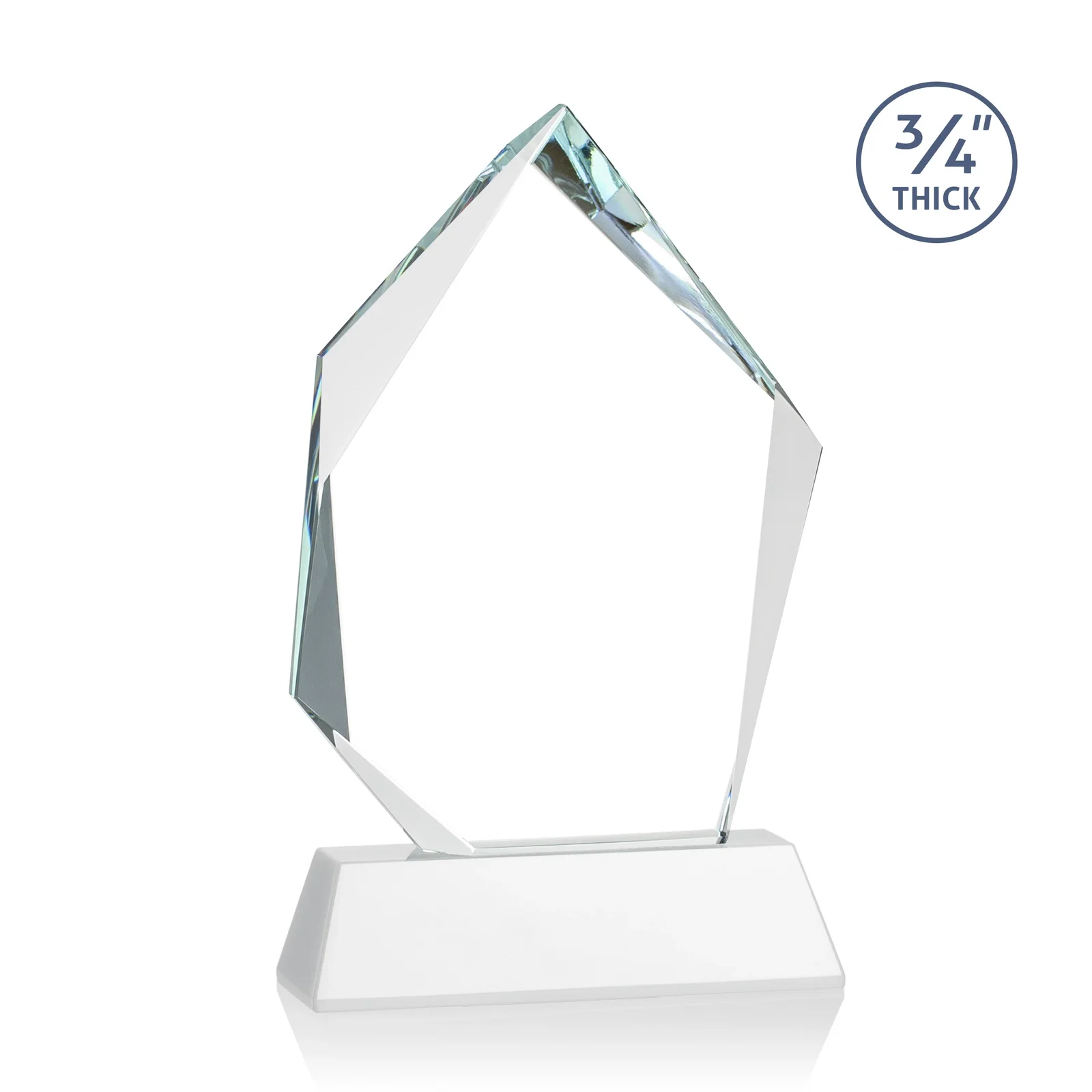 Custom Starfire Crystal Award With Intersecting Bevels Across the Peak, awards, with your logo for dealer and partner awards
