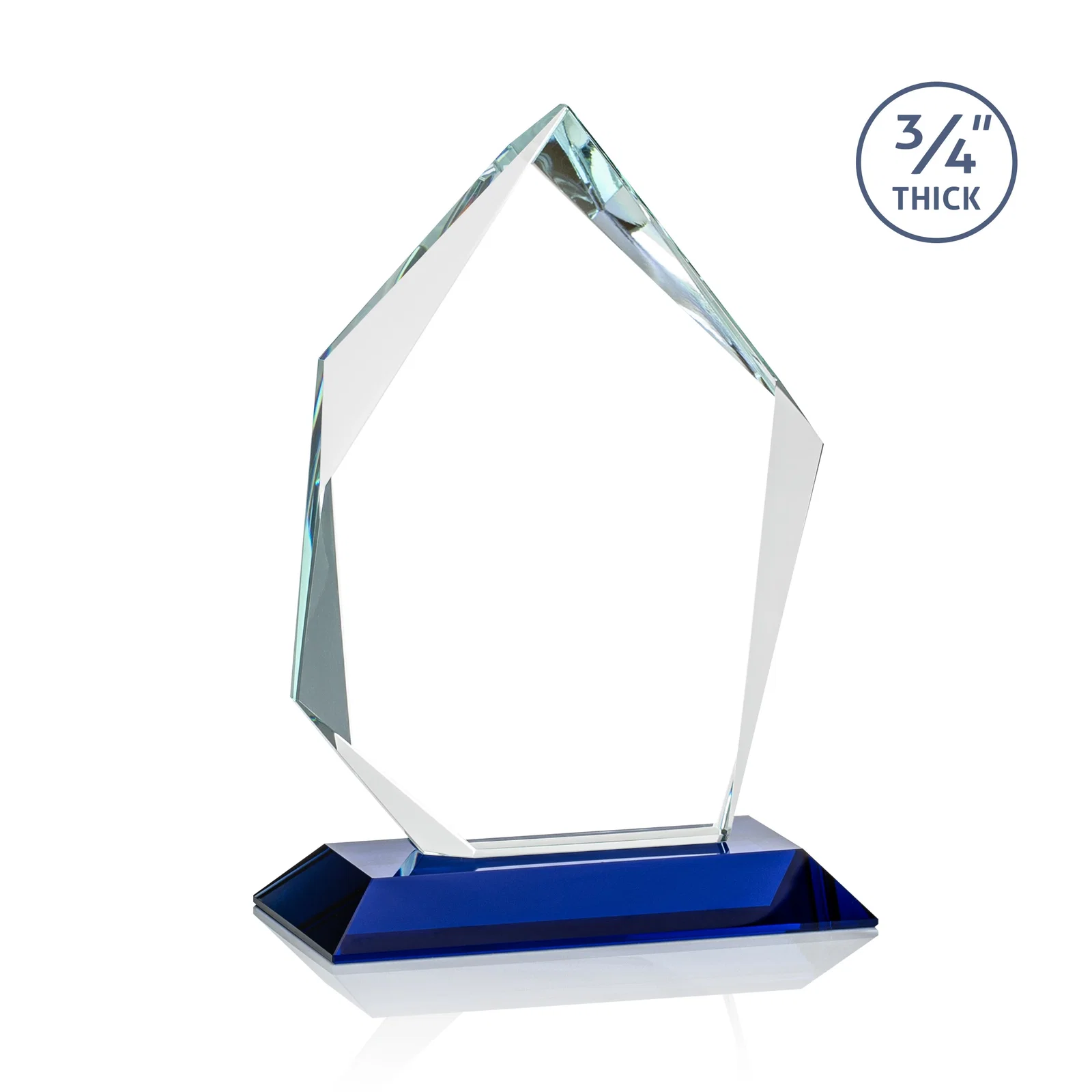 Promotional Jade Glass Ice Peak Award With Interchanging, Intersecting Bevels, with your logo for safety achievement programs