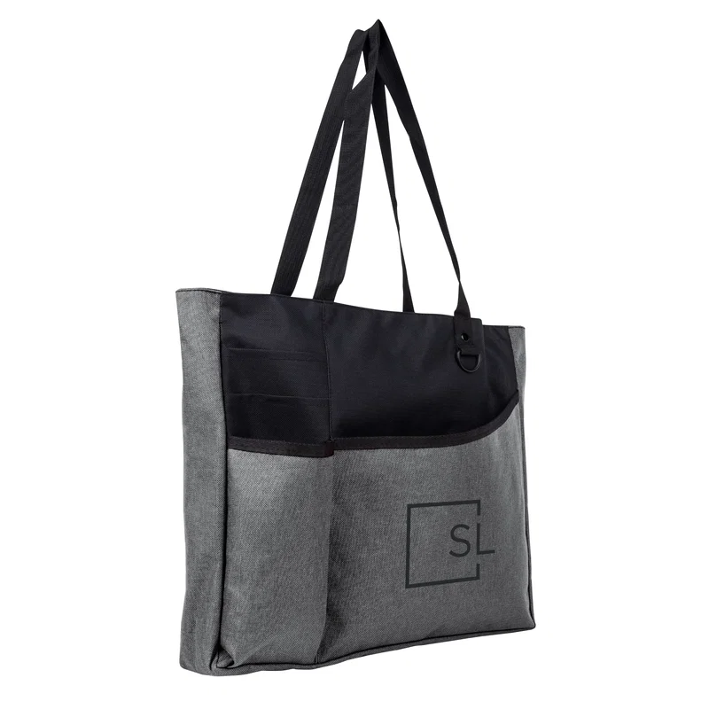 Imprinted Delegate Heathered Tote Bag — view 1